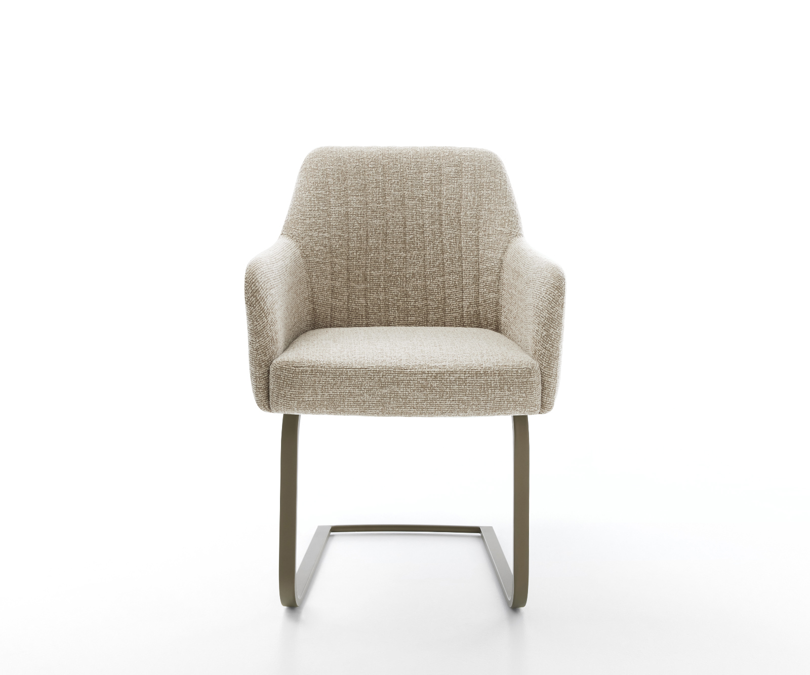 Étkezőszék Greg-Flex szövött szövet puha bézs konzolos lapos titán színű hatás zsákrugós - Image 2