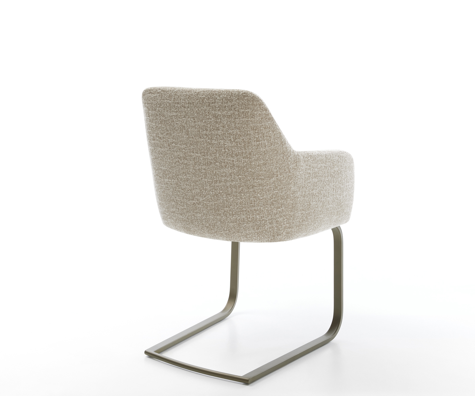 Étkezőszék Greg-Flex szövött szövet puha bézs konzolos lapos titán színű hatás zsákrugós - Image 5