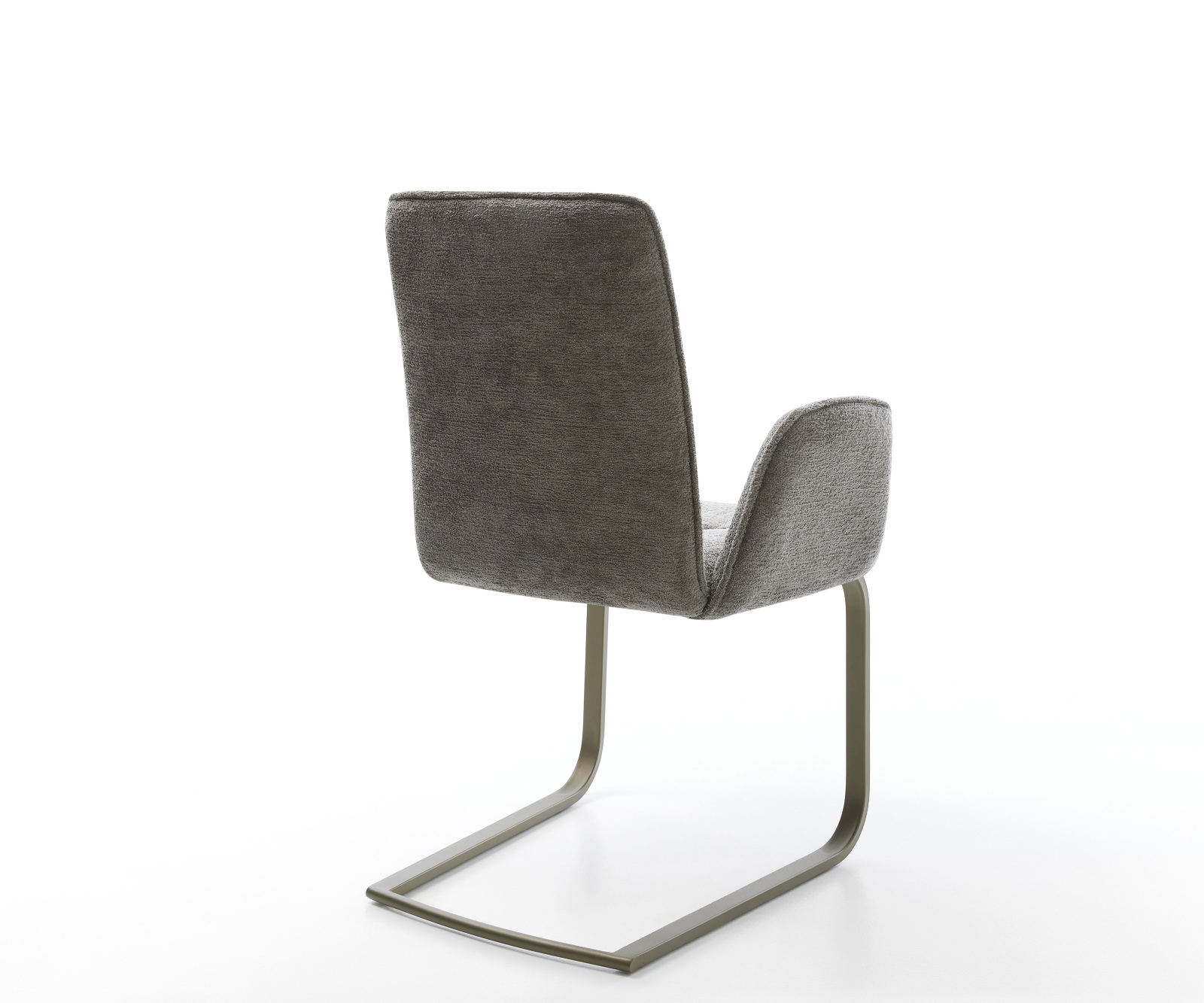 Étkezőszék Vinja-Flex bouclé puha sötét bézs konzolos lapos láb titán színű - Image 5