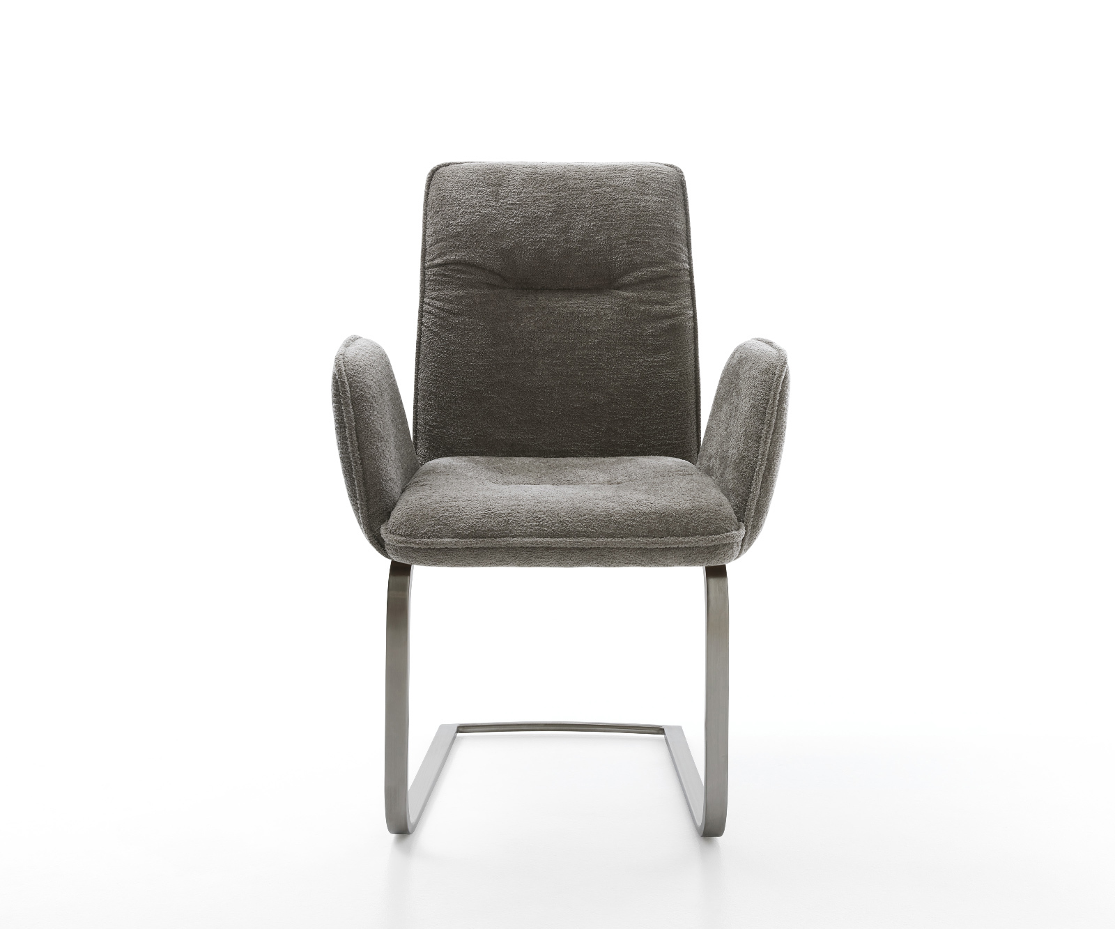 Étkezőszék Vinja-Flex bouclé puha sötét bézs konzolos lapos antracit - Image 2