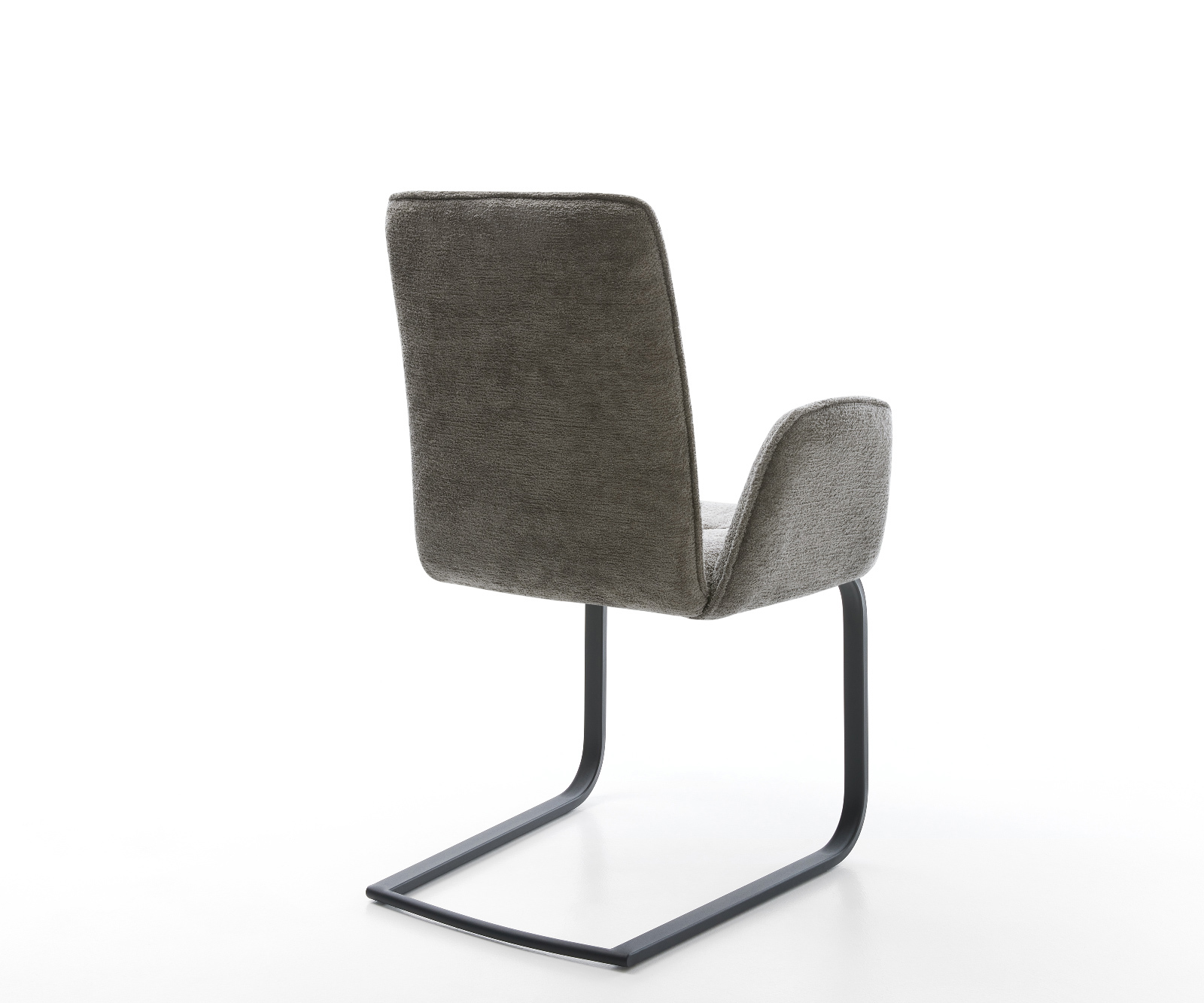 Étkezőszék Vinja-Flex bouclé puha sötét bézs konzolos lapos fekete - Image 5