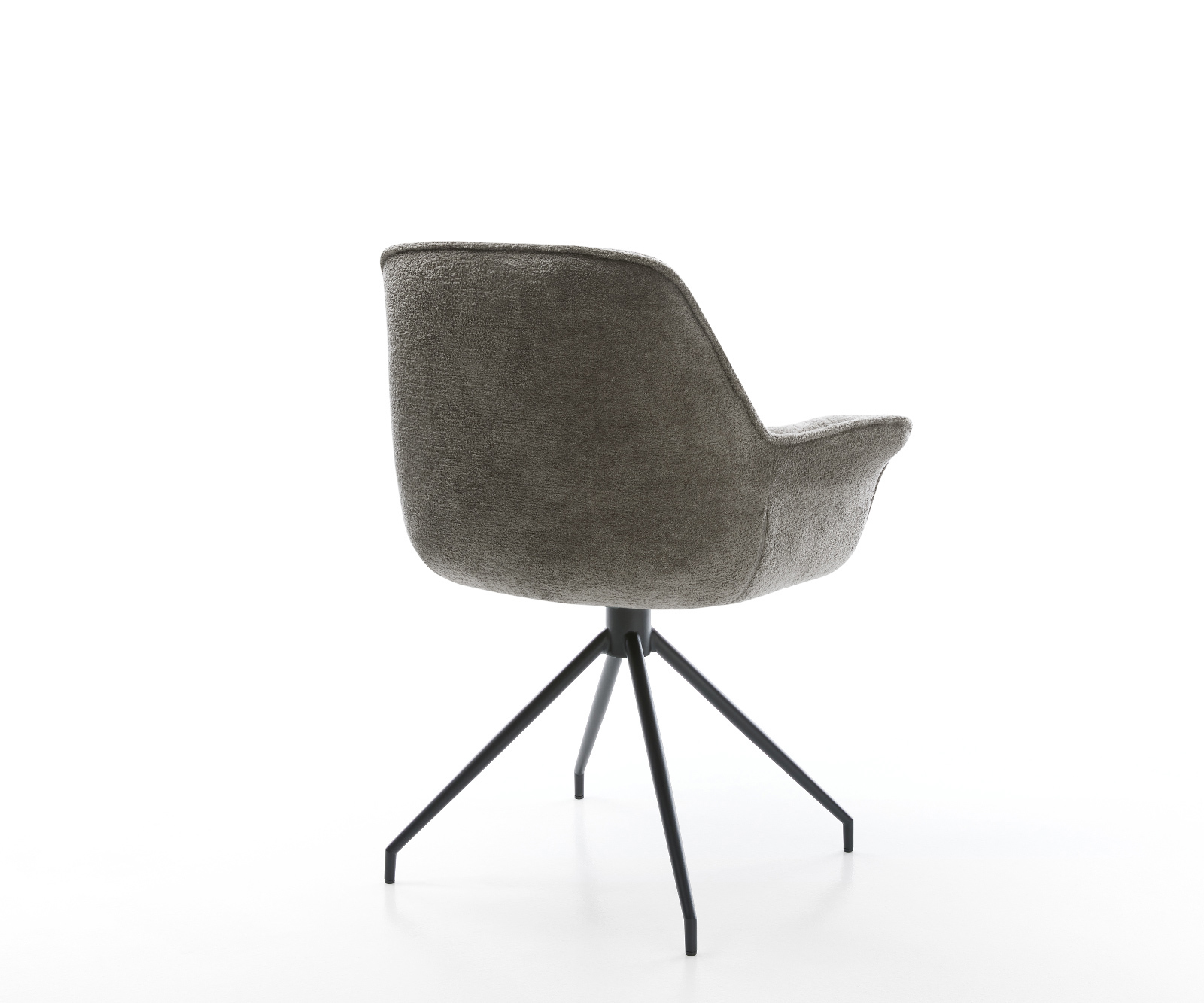 Étkezőszék Kaira-Flex bouclé puha sötét bézs kereszt láb kúpos fekete - Image 5