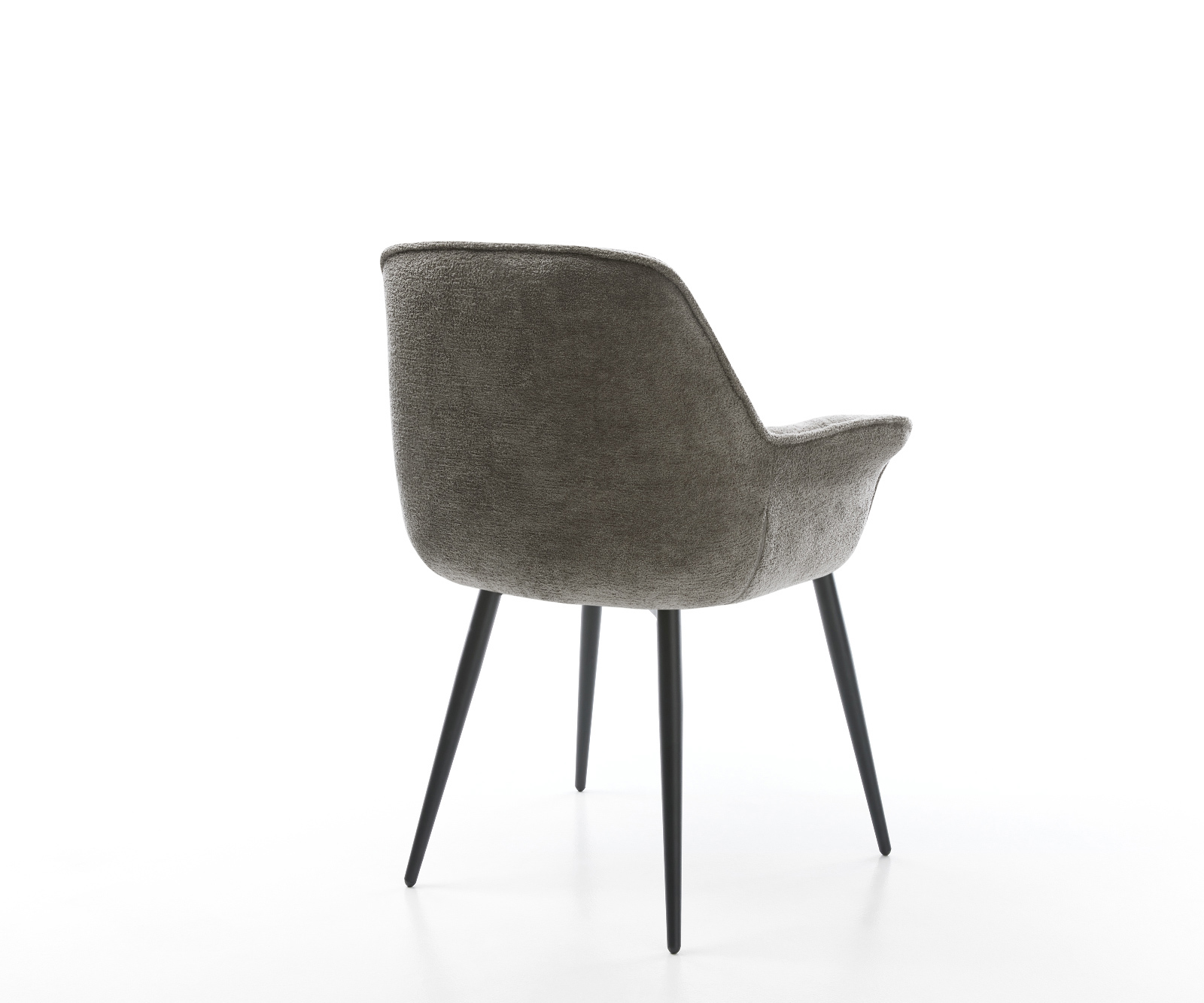 Étkezőszék Kaira-Flex bouclé puha sötét bézs 4 láb kúpos fekete - Image 5