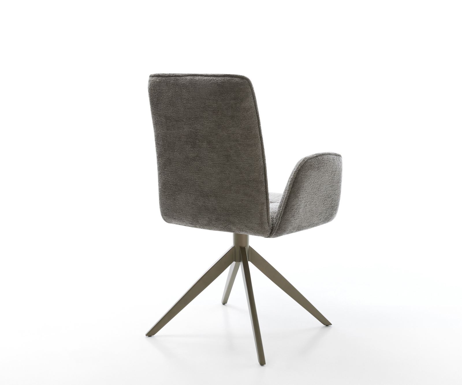 Étkezőszék Vinja-Flex bouclé puha sötét bézs kereszt láb széles titán színű hatvan fokban forgatható billenő funkció - Image 5