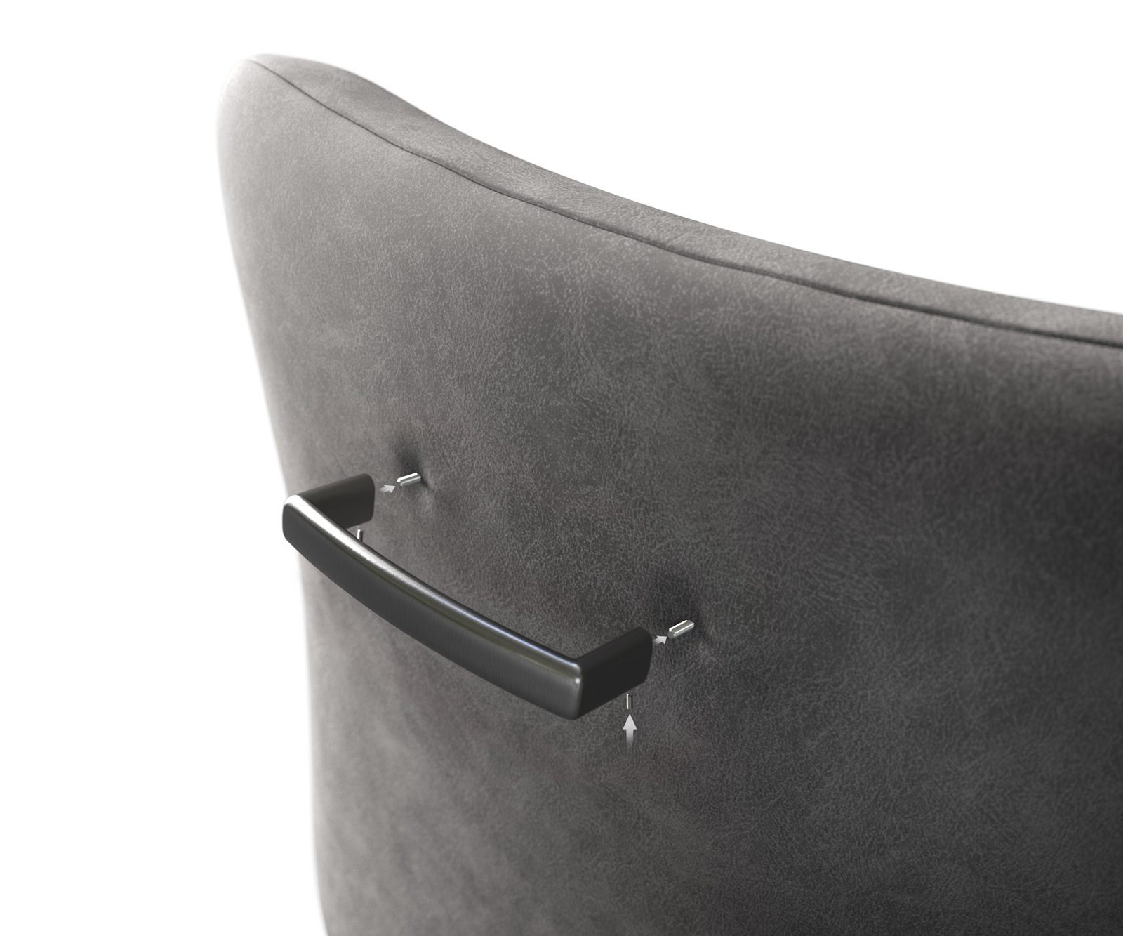 Székfogantyú Flex laposacél rozsdamentes acél grafit - Image 3