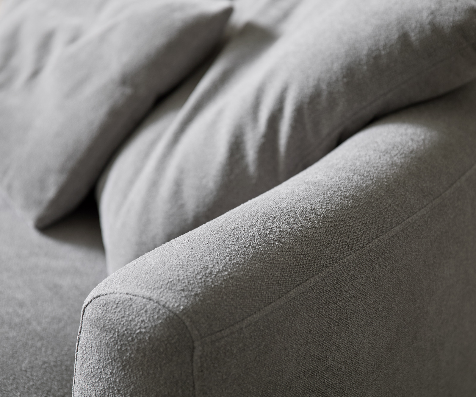 Nagy kanapé Edina 330x170 cm strukturált szövet puha szürke - Image 5