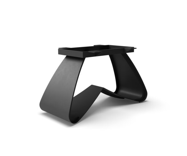 "W alakú fém láb fekete asztallapokhoz 200 cm-től"