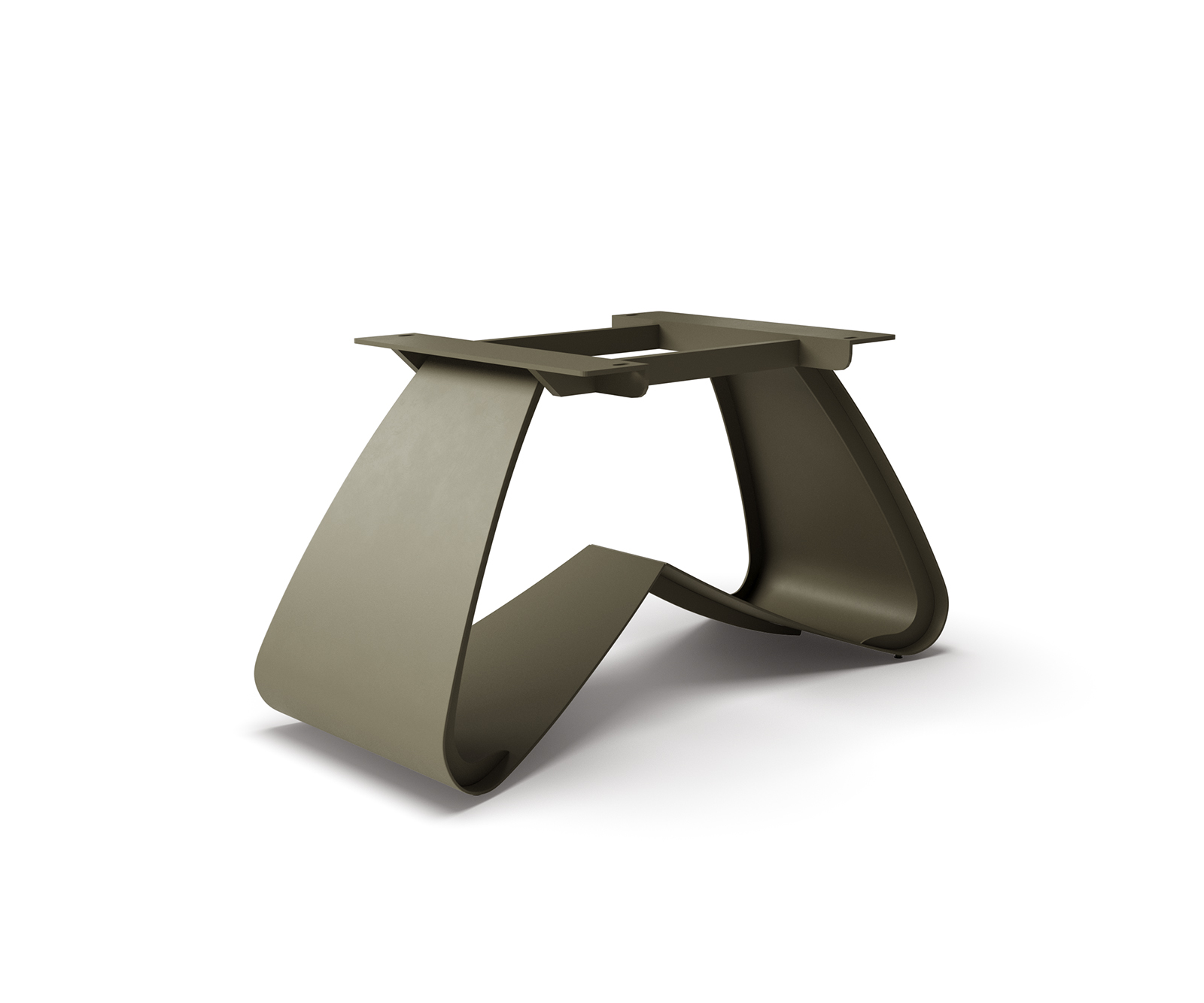 "W alakú fém láb titán effekt felülettel 180-300 cm bővíthető asztalokhoz"