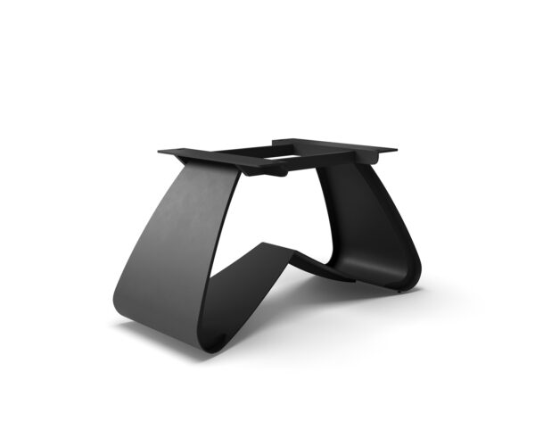 "W alakú fém láb fekete bővíthető asztalokhoz 180-300 cm"