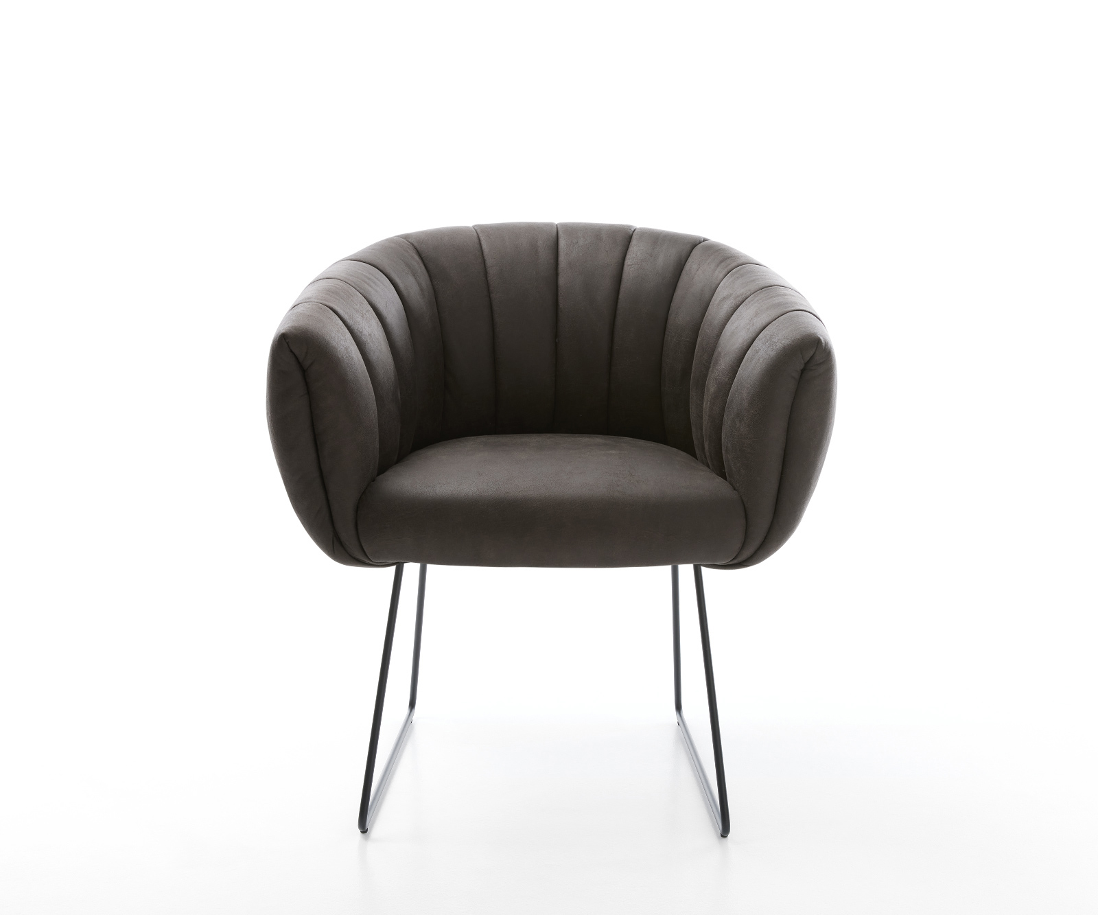 Étkezőszék Jada-Flex mikroszálas antracit vintage fekete vékony láb zsákrugó - Image 2