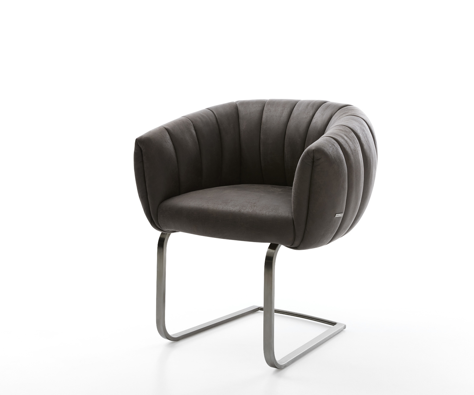 Étkezőszék Jada-Flex mikroszálas antracit vintage konzolos láb lapos grafit zsákrugó