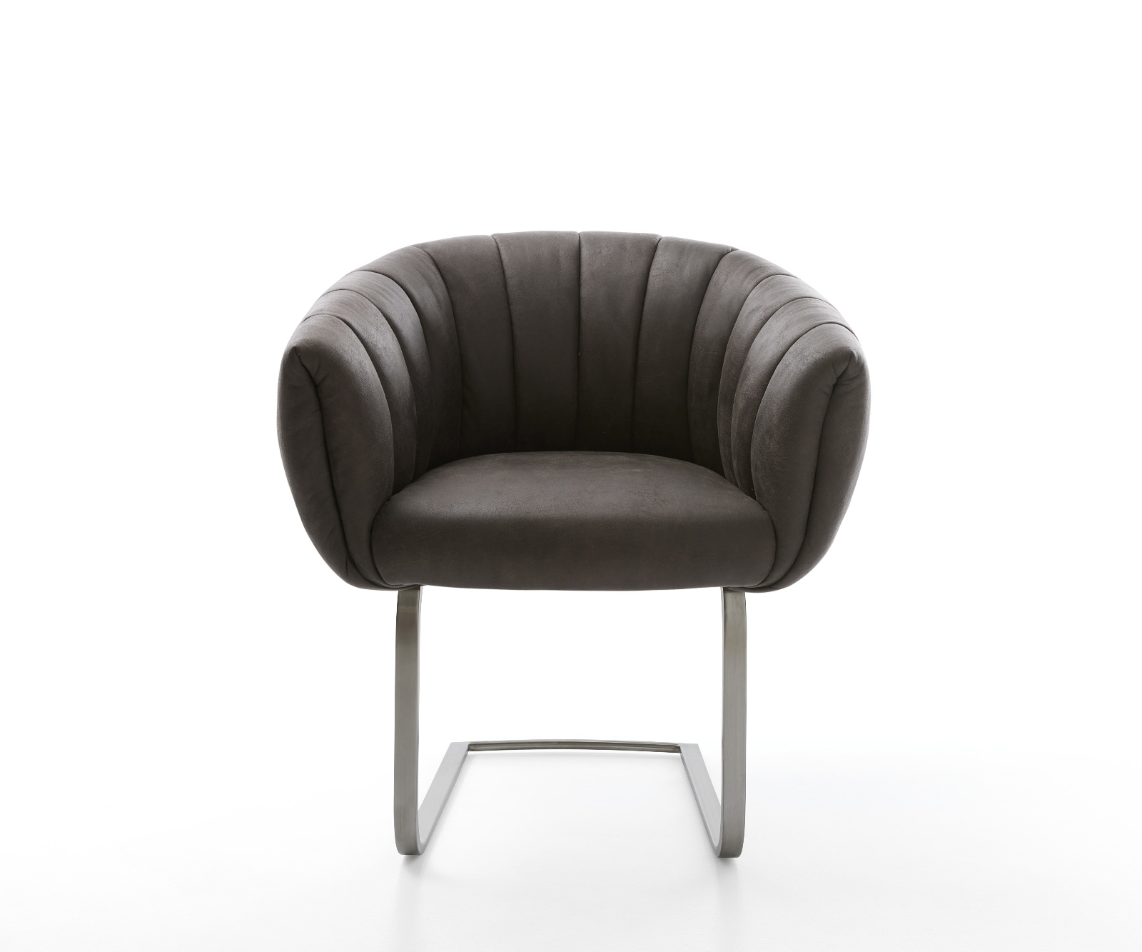 Étkezőszék Jada-Flex mikroszálas antracit vintage konzolos láb lapos grafit zsákrugó - Image 2