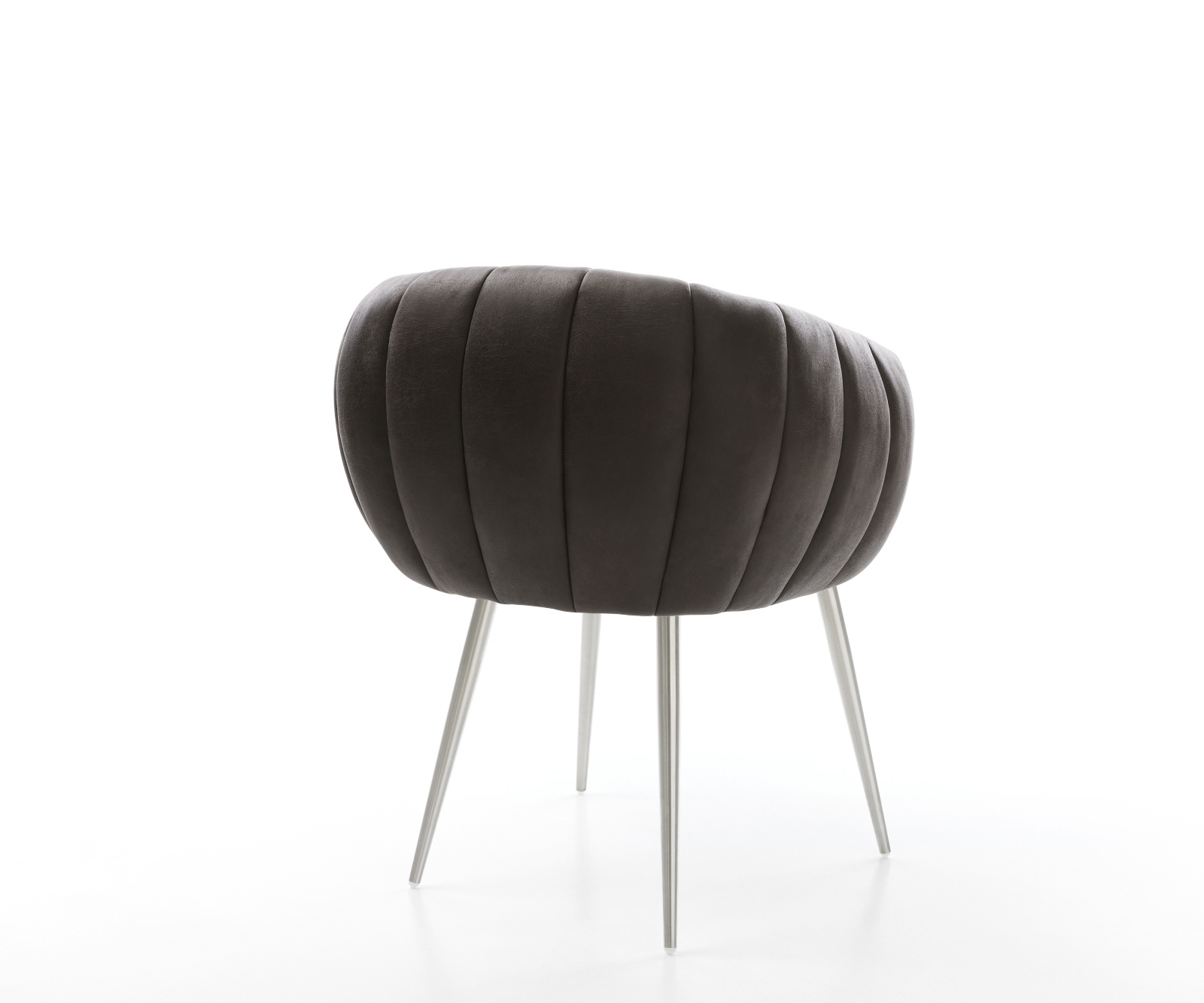 Étkezőszék Jada-Flex mikroszálas antracit vintage 4 láb kúpos rozsdamentes acél zsákrugó - Image 5