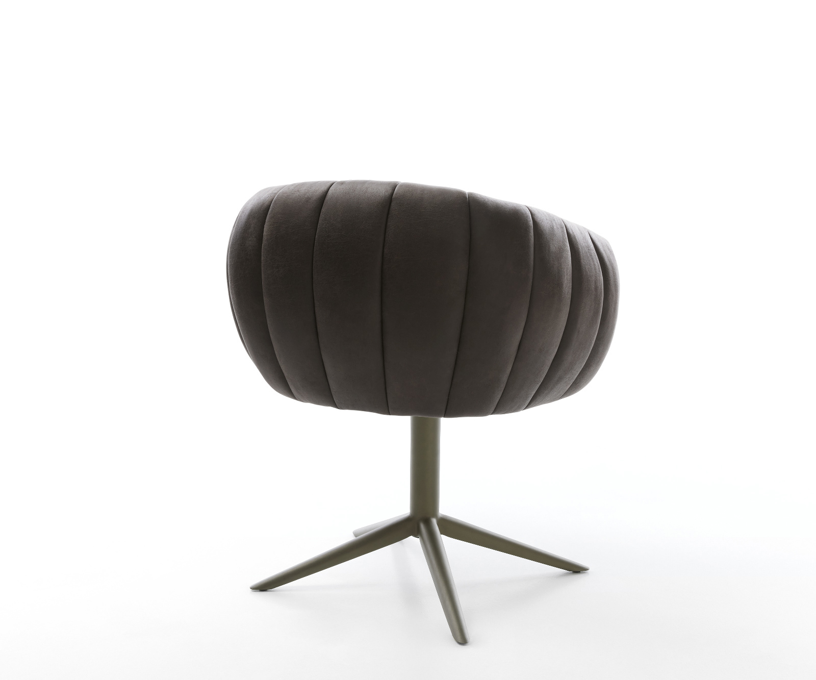 Étkezőszék Jada-Flex mikroszálas antracit vintage kereszt láb titán színű 360° forgatható billenő zsákrugós - Image 5