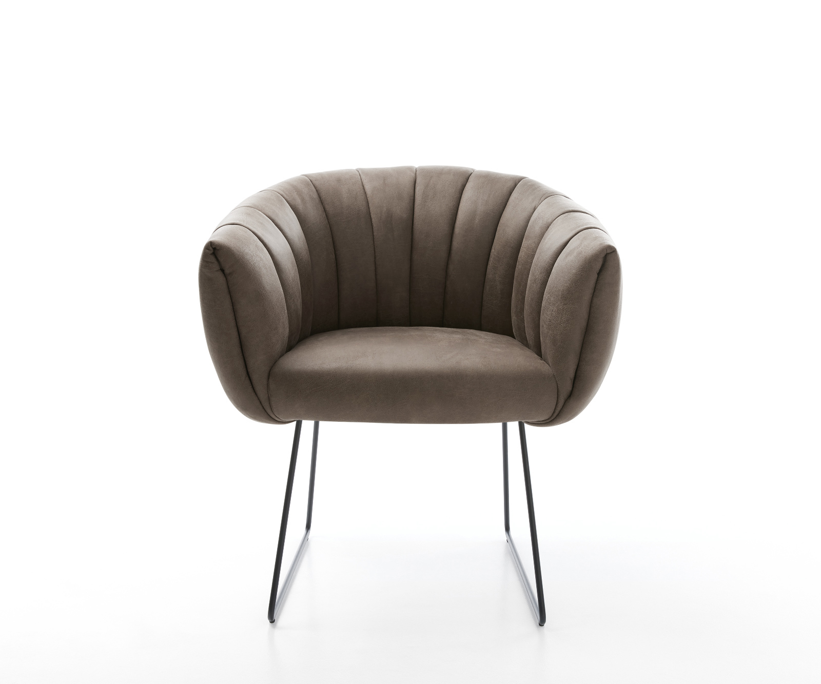 Étkezőszék Jada-Flex mikroszálas taupe vintage vékony láb fekete zsákrugó - Image 2