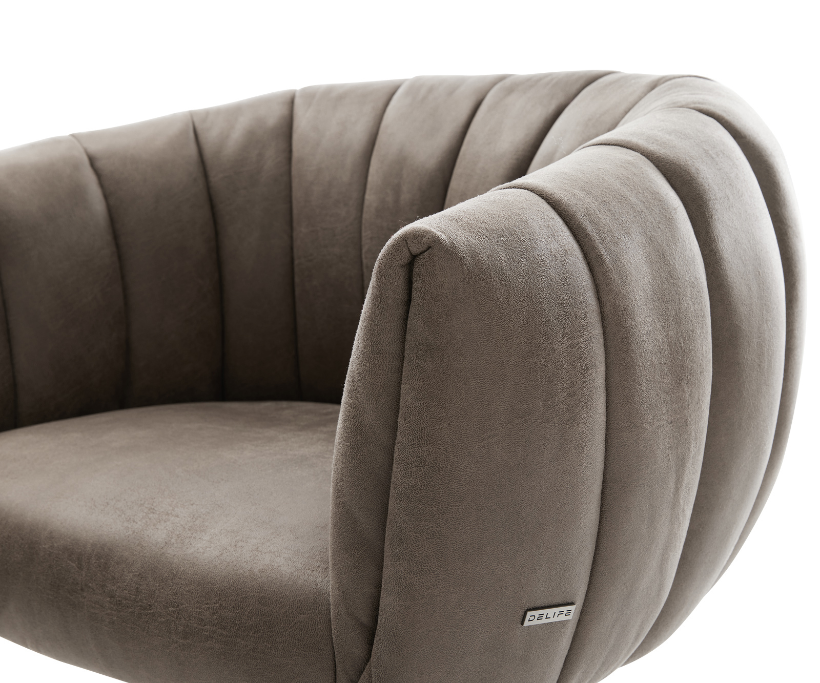 Étkezőszék Jada-Flex mikroszálas taupe vintage vékony láb fekete zsákrugó - Image 4