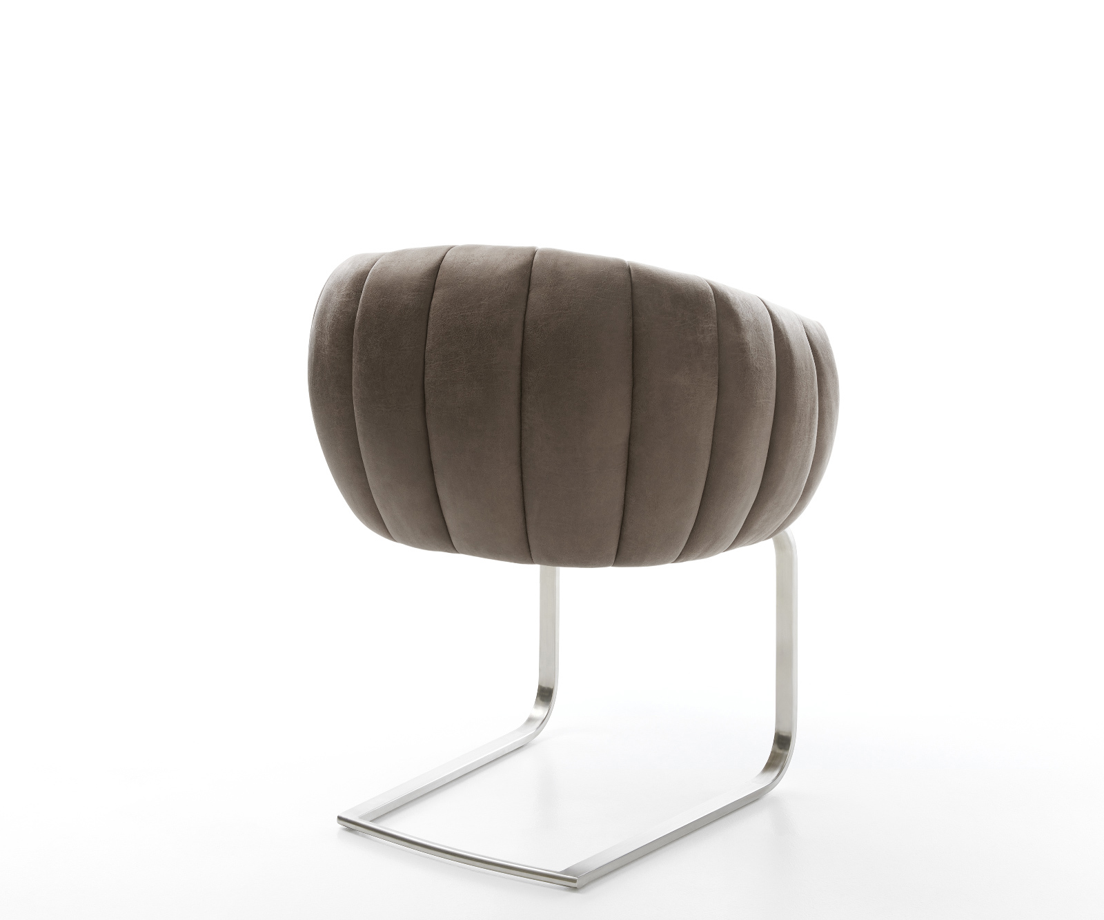 Étkezőszék Jada-Flex mikroszálas taupe vintage konzolos lapos rozsdamentes acél zsákrugós - Image 5