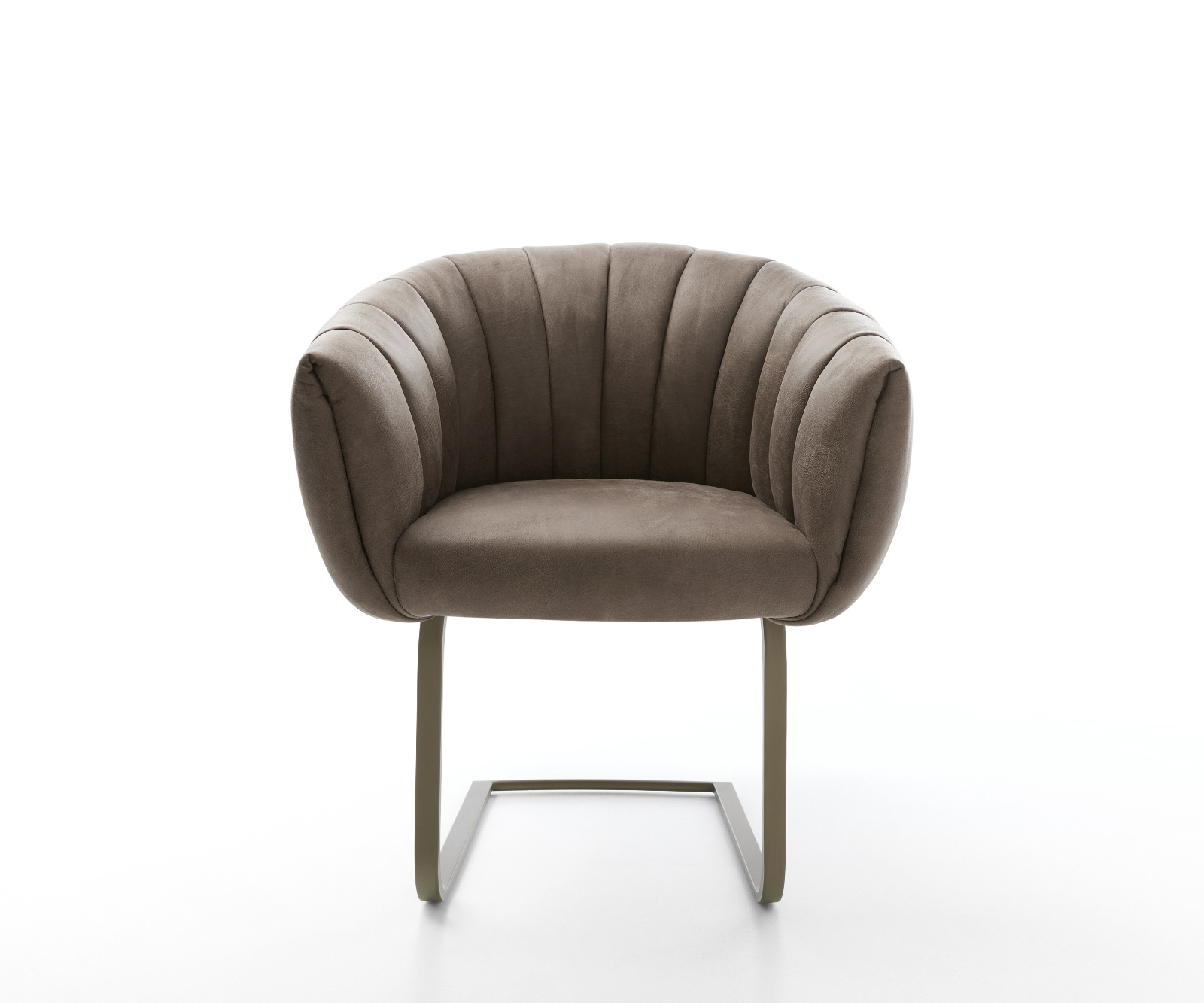 Étkezőszék Jada-Flex mikroszálas taupe vintage konzolos lapos titán színű hatású zsákrugós ülőfelület - Image 2