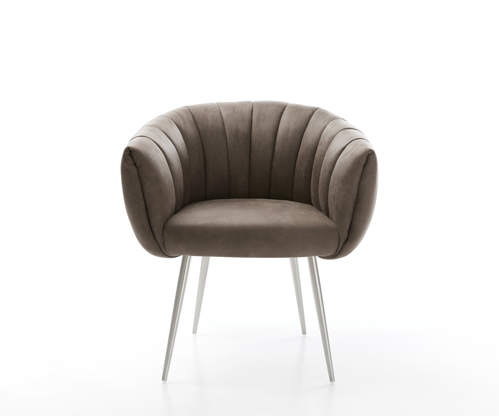 Étkezőszék Jada-Flex mikroszálas taupe vintage 4 láb kúpos rozsdamentes acél zsákrugó - Image 2