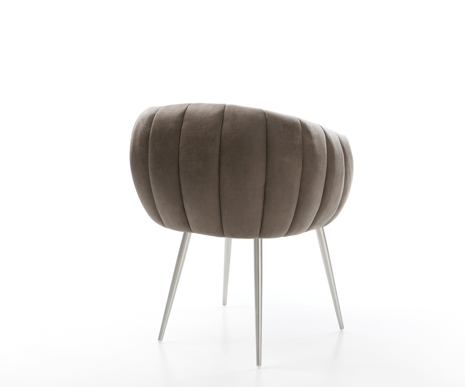 Étkezőszék Jada-Flex mikroszálas taupe vintage 4 láb kúpos rozsdamentes acél zsákrugó - Image 5