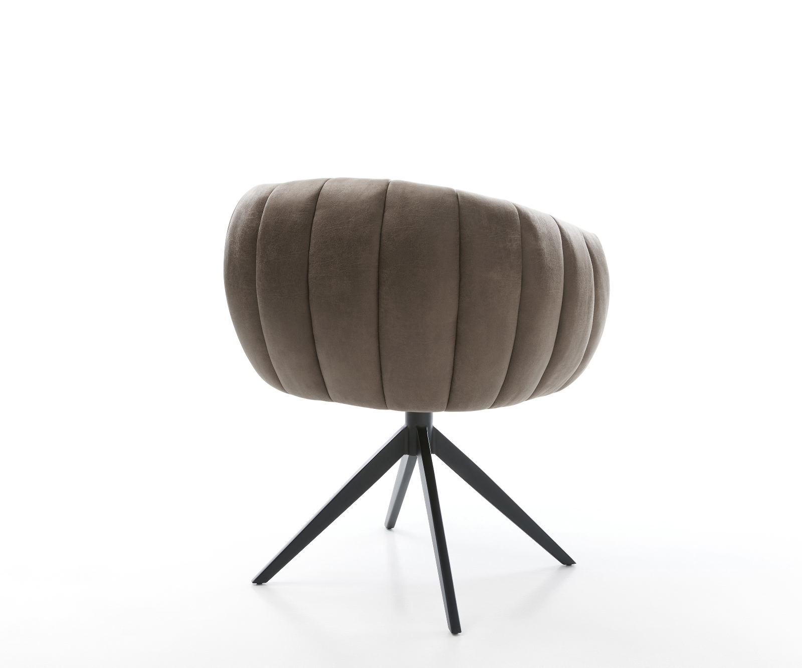 Étkezőszék Jada-Flex mikroszálas taupe vintage kereszt láb széles fekete 360° forgatható billenő zsákrugó - Image 5