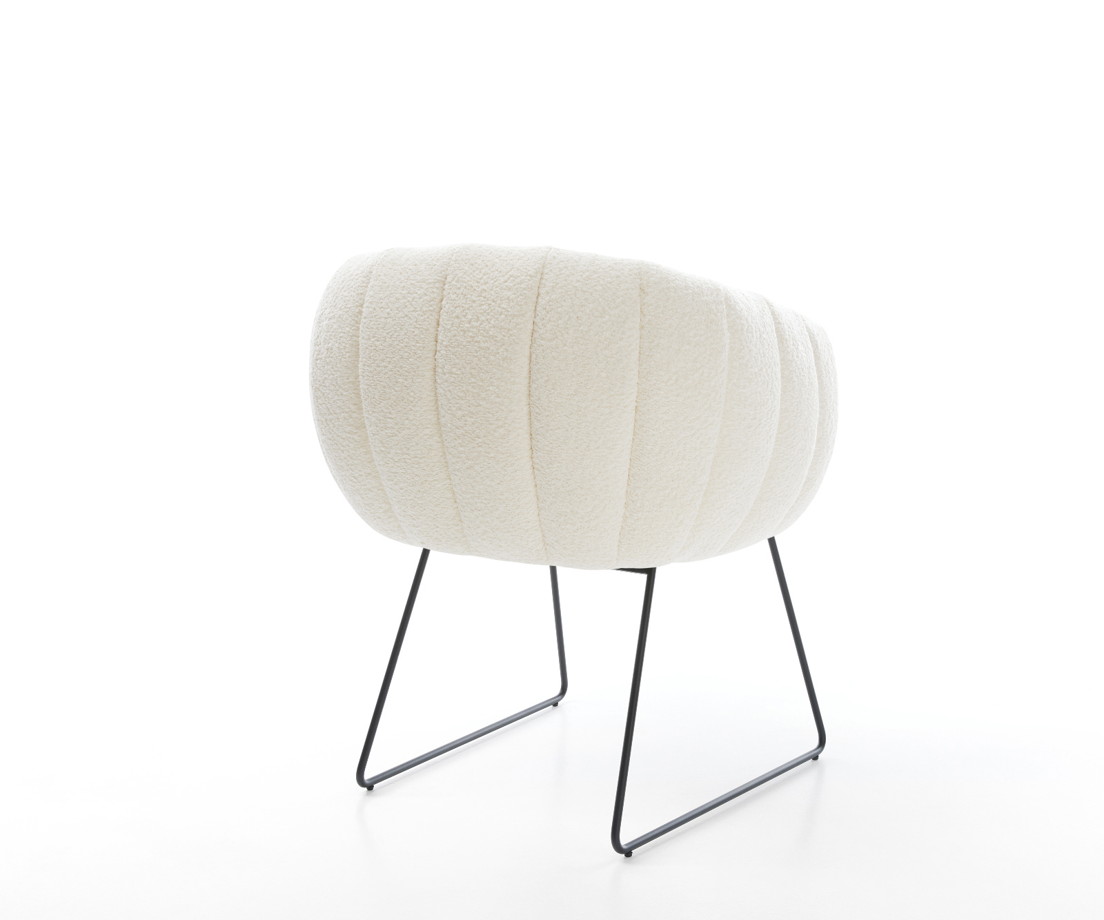 Étkezőszék Jada-Flex bouclé fehér vékony láb fekete zsákrugós - Image 5