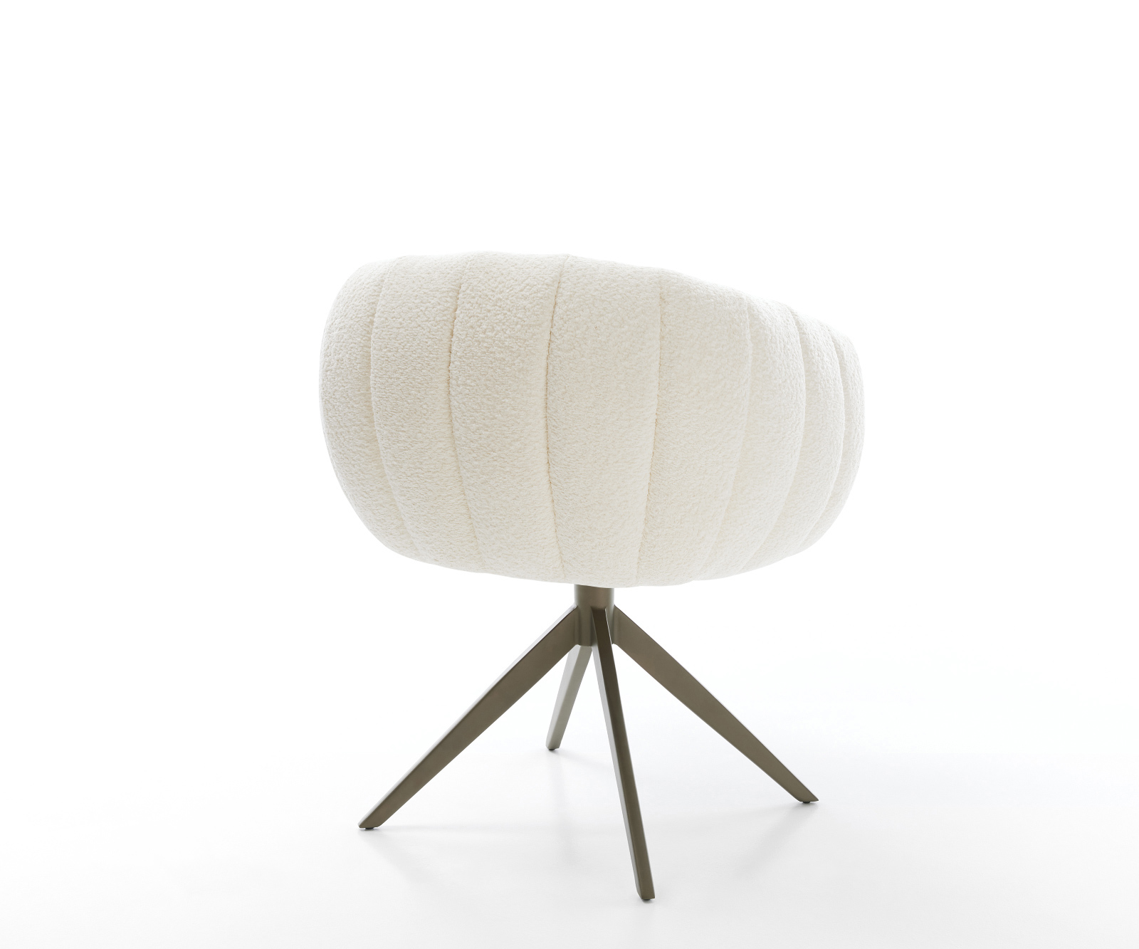 Étkezőszék Jada-Flex bouclé fehér kereszt láb széles titánszínű hatás 360° forgatható billenő zsákrugós - Image 5