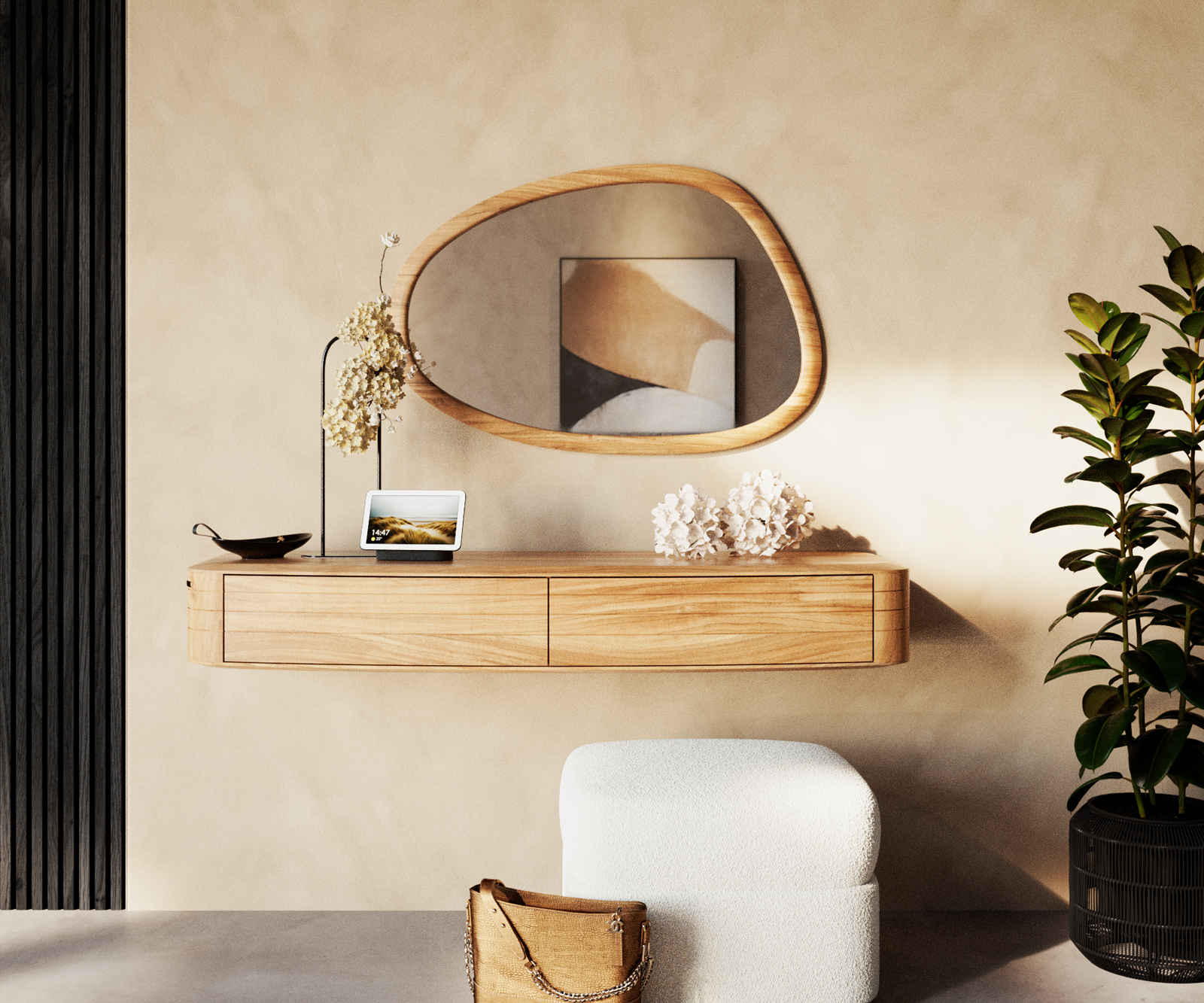 Tükör Cermin 82x55 cm akác Aura - Image 2