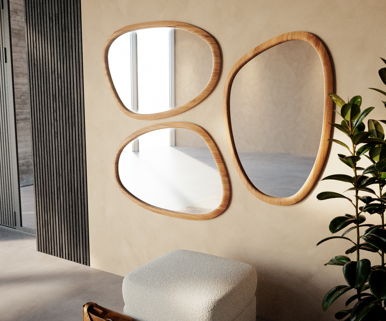 Tükör Cermin 82x55 cm akác Aura - Image 4