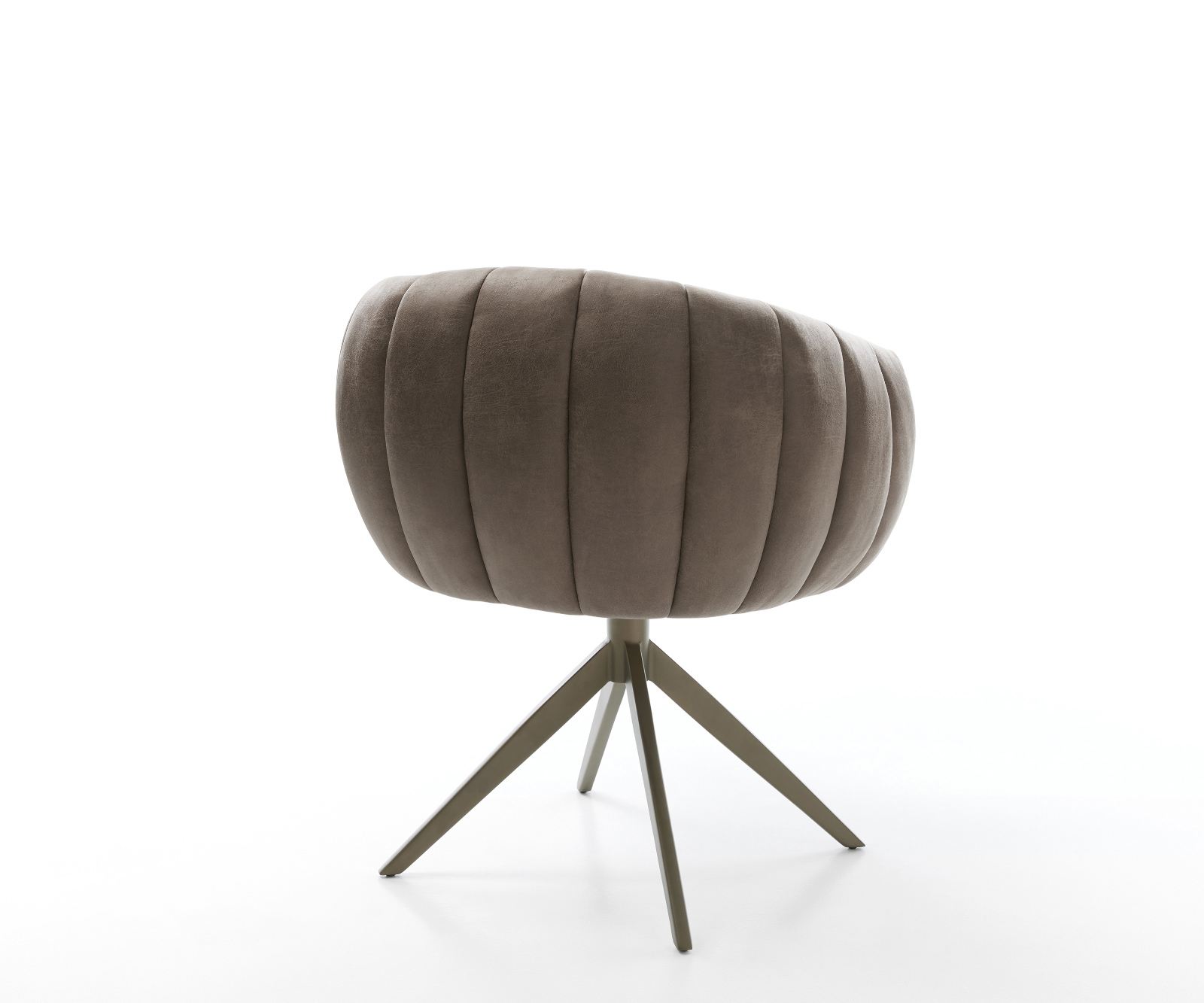 Étkezőszék Jada-Flex mikroszálas taupe vintage kereszt láb széles titán színű 360° forgatható billenő zsákrugós matrac - Image 5