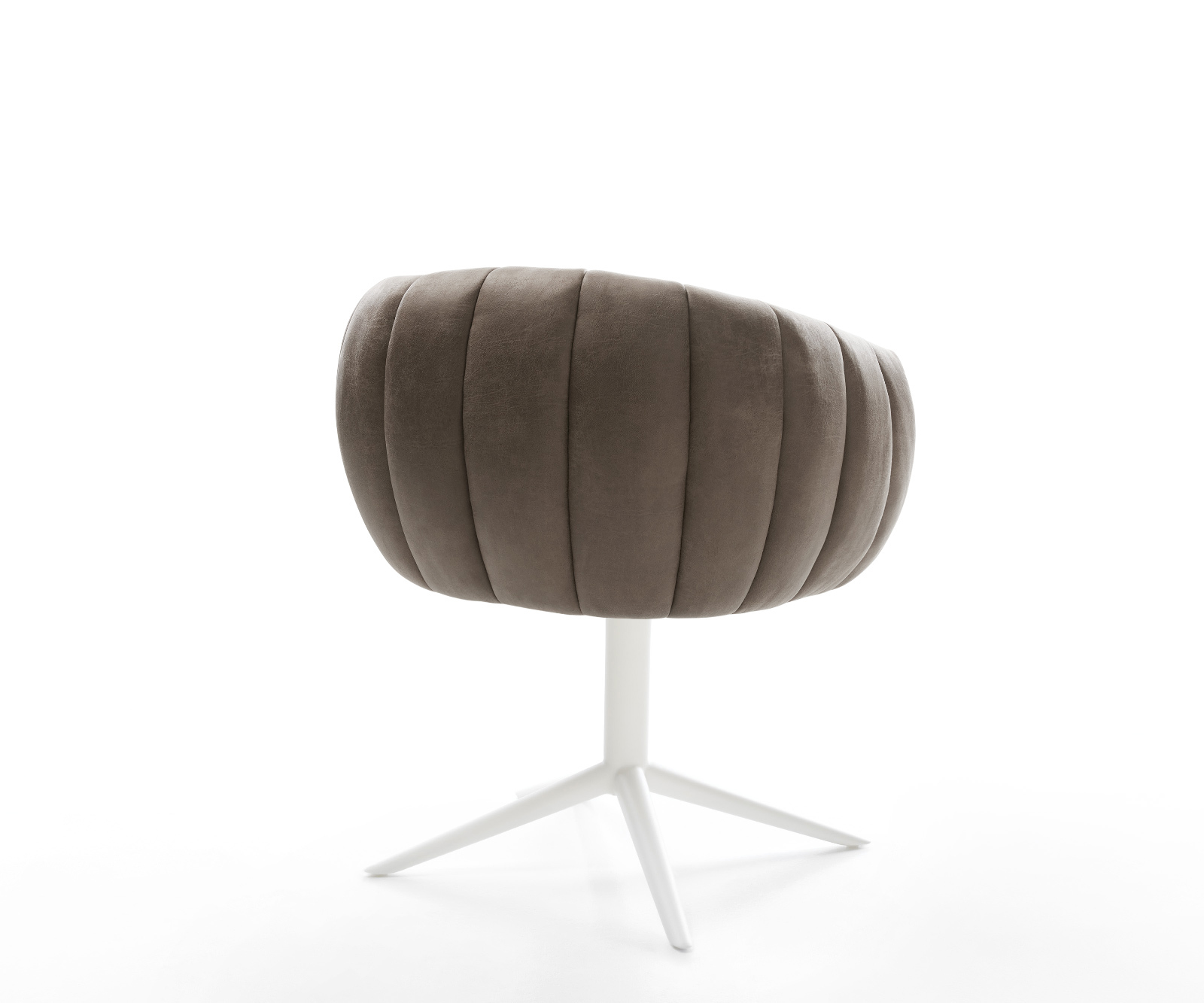 Étkezőszék Jada-Flex mikroszálas taupe vintage fehér kereszt láb 360° forgatható billenő zsákrugós - Image 5