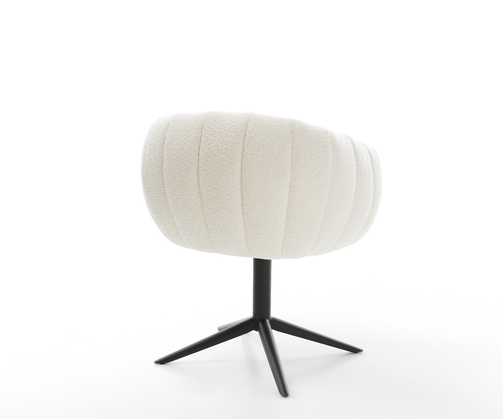 Étkezőszék Jada-Flex bouclé fehér fekete kereszt láb 360° forgatható billenő zsákrugó - Image 5