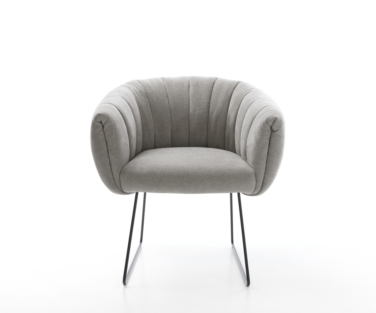 Étkezőszék Jada-Flex strukturált szövet puha szürke vékony láb fekete zsákrugó - Image 2