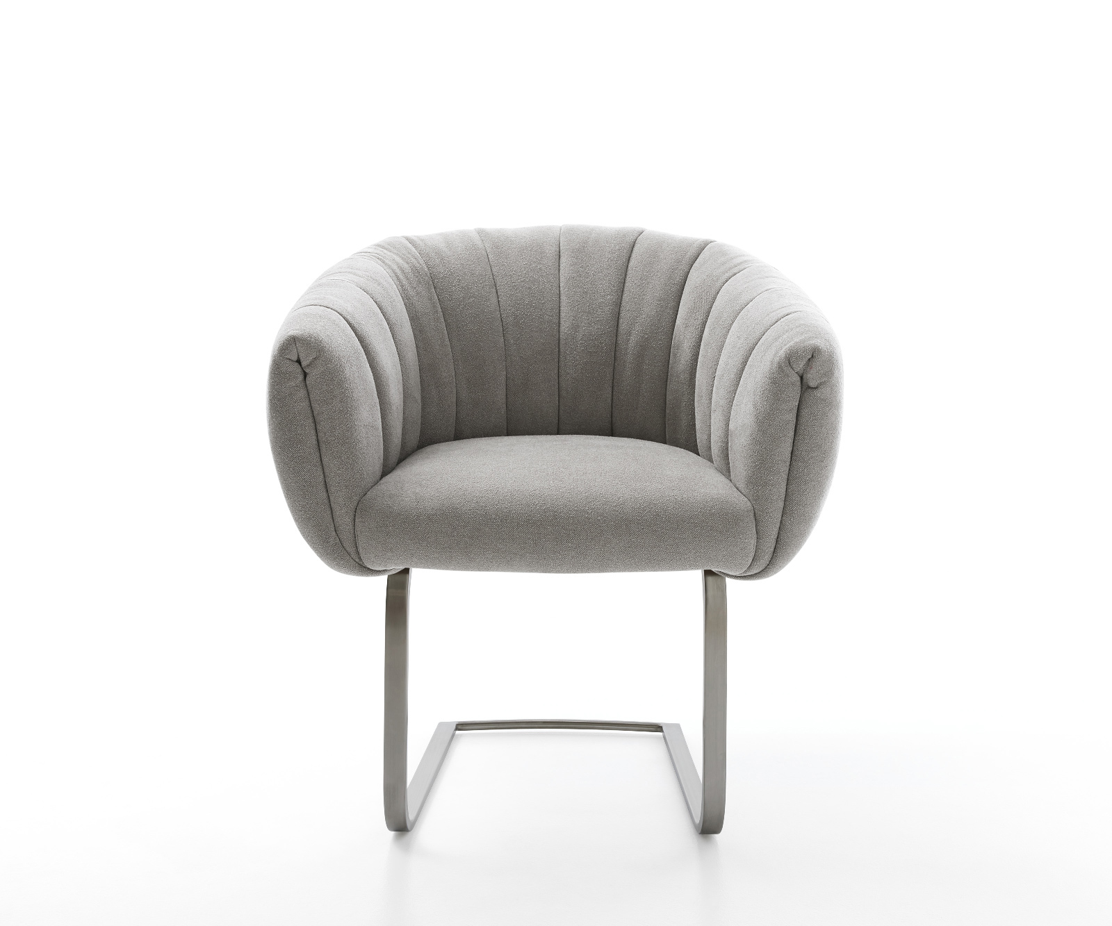 Étkezőszék Jada-Flex strukturált szövet puha szürke konzolos lapos grafit zsákrugós - Image 2