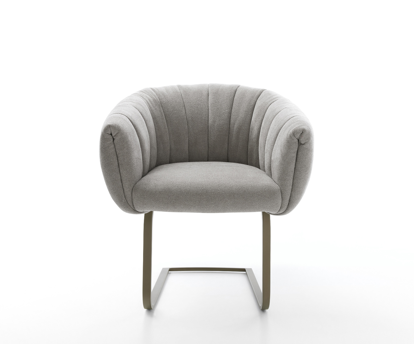 Étkezőszék Jada-Flex strukturált szövet puha szürke konzolos lapos láb titán színű hatású zsákrugós - Image 2