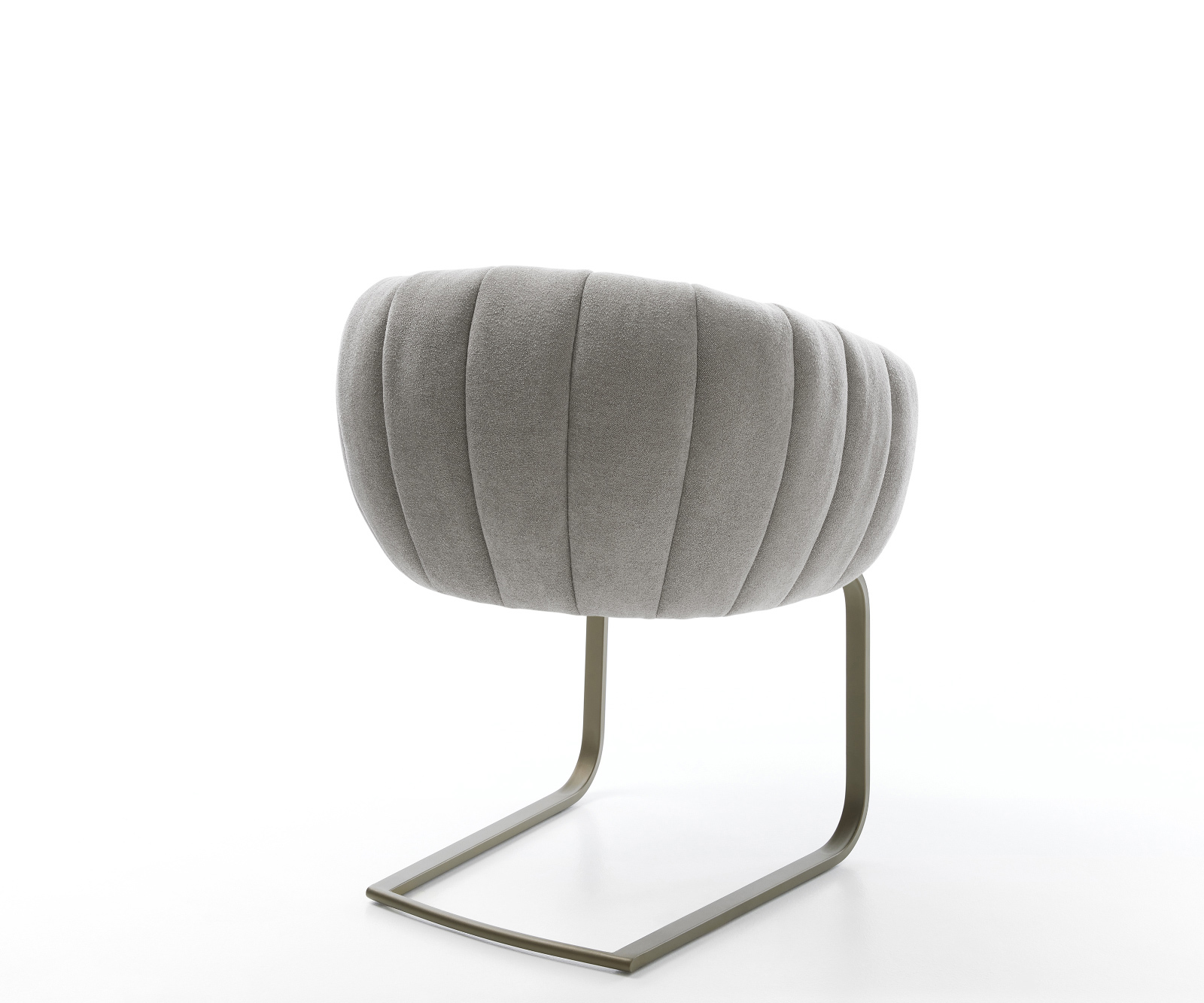 Étkezőszék Jada-Flex strukturált szövet puha szürke konzolos lapos láb titán színű hatású zsákrugós - Image 5