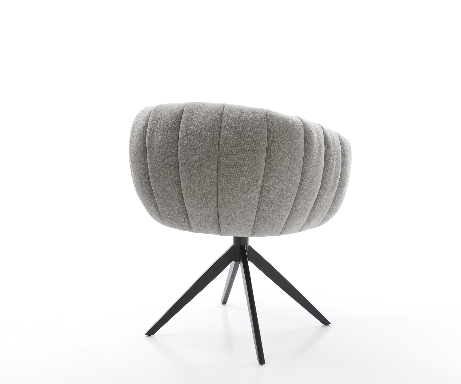 Étkezőszék Jada-Flex strukturált szövet puha szürke kereszt láb széles fekete 360° forgatható billenő zsákrugó - Image 5