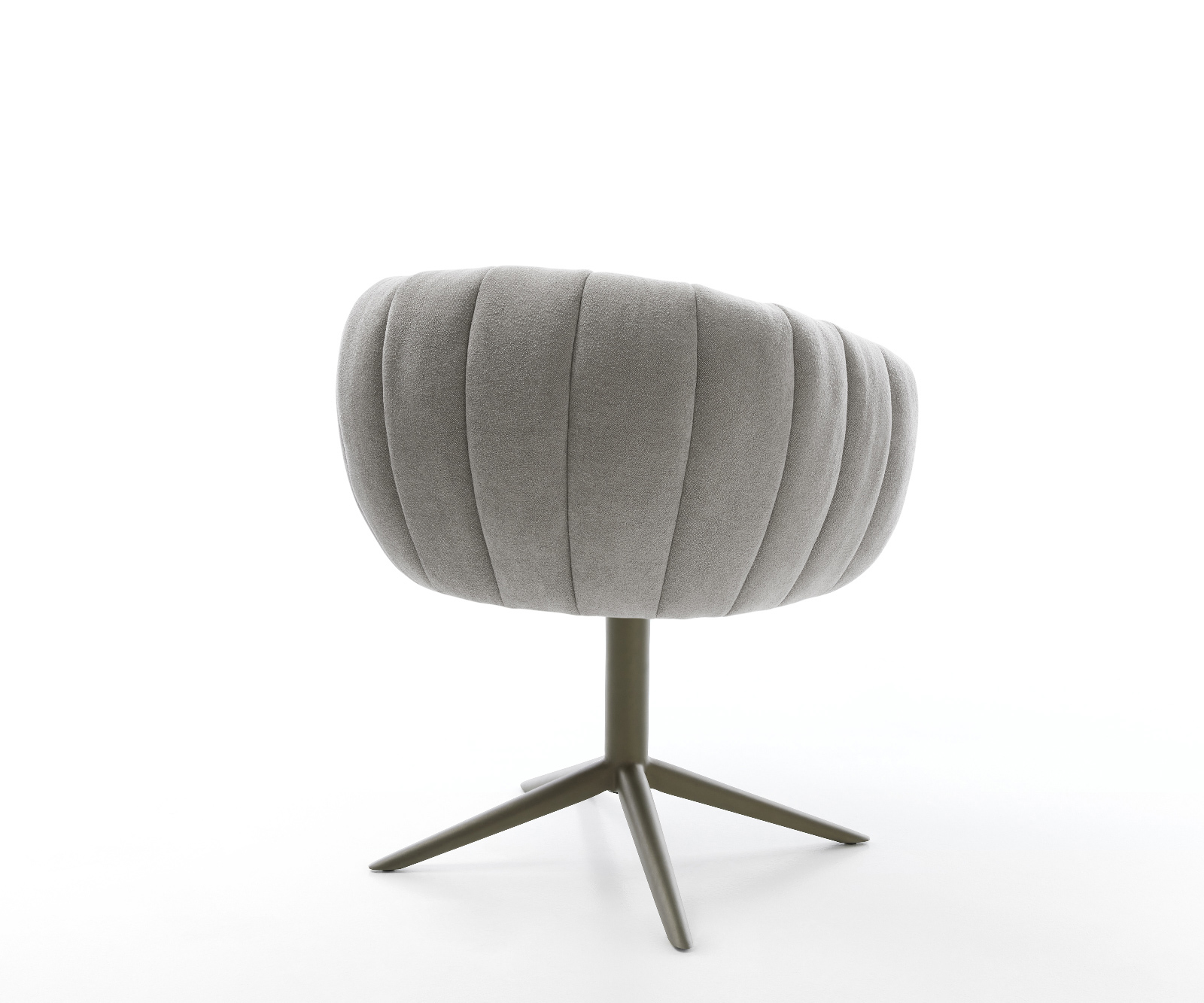 Étkezőszék Jada-Flex strukturált szövet puha szürke kereszt láb titán színű 360°-ban forgatható billenő zsákrugós matrac - Image 5