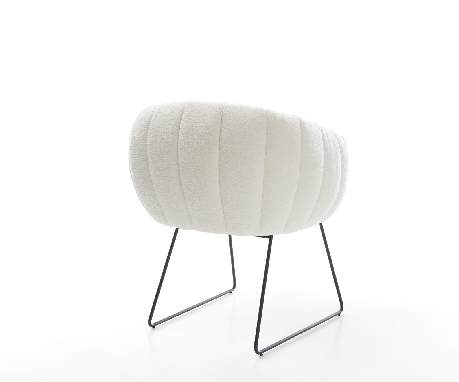 Étkezőszék Jada-Flex bouclé puha bézs vékony láb fekete zsákrugós - Image 5