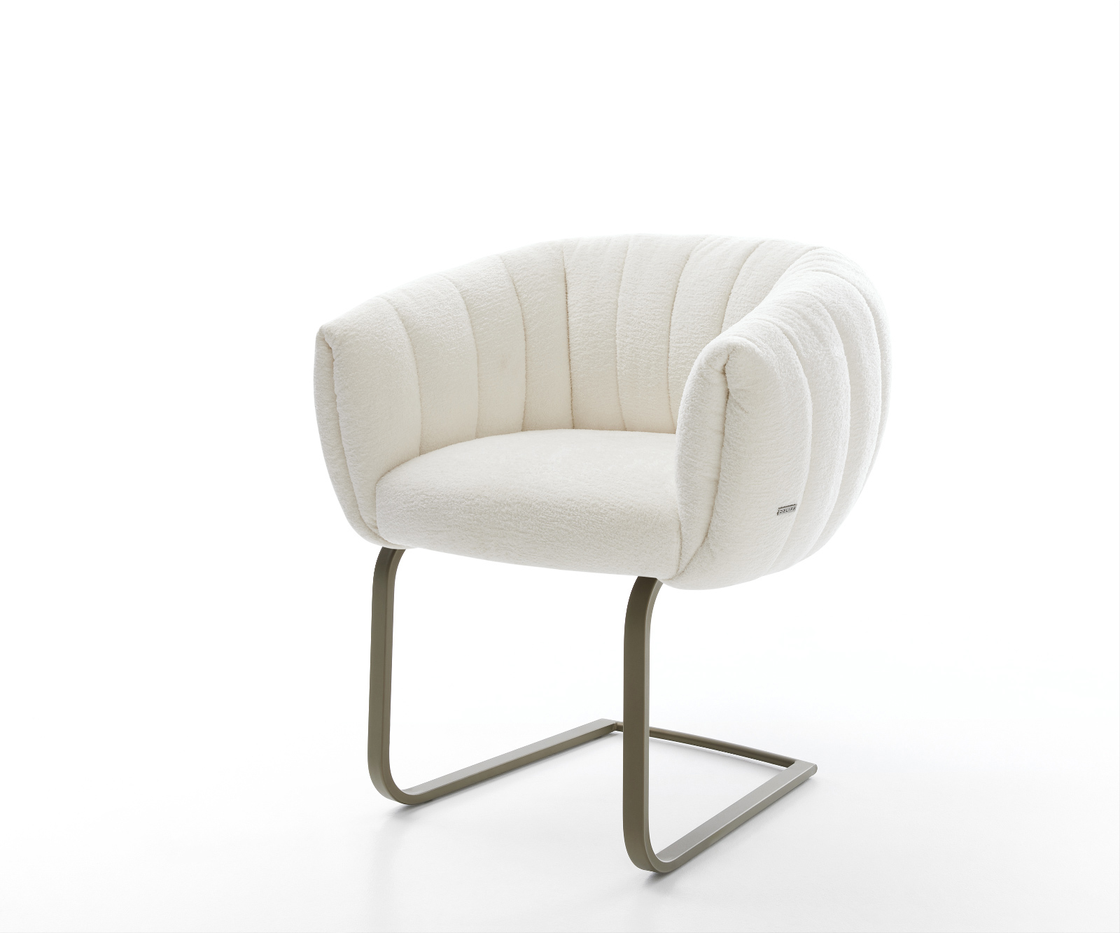 Étkezőszék Jada-Flex bouclé puha bézs konzolos lapos láb titán színű hatású zsákrugós