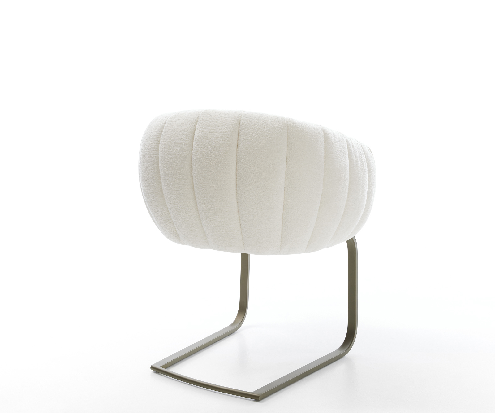 Étkezőszék Jada-Flex bouclé puha bézs konzolos lapos láb titán színű hatású zsákrugós - Image 5