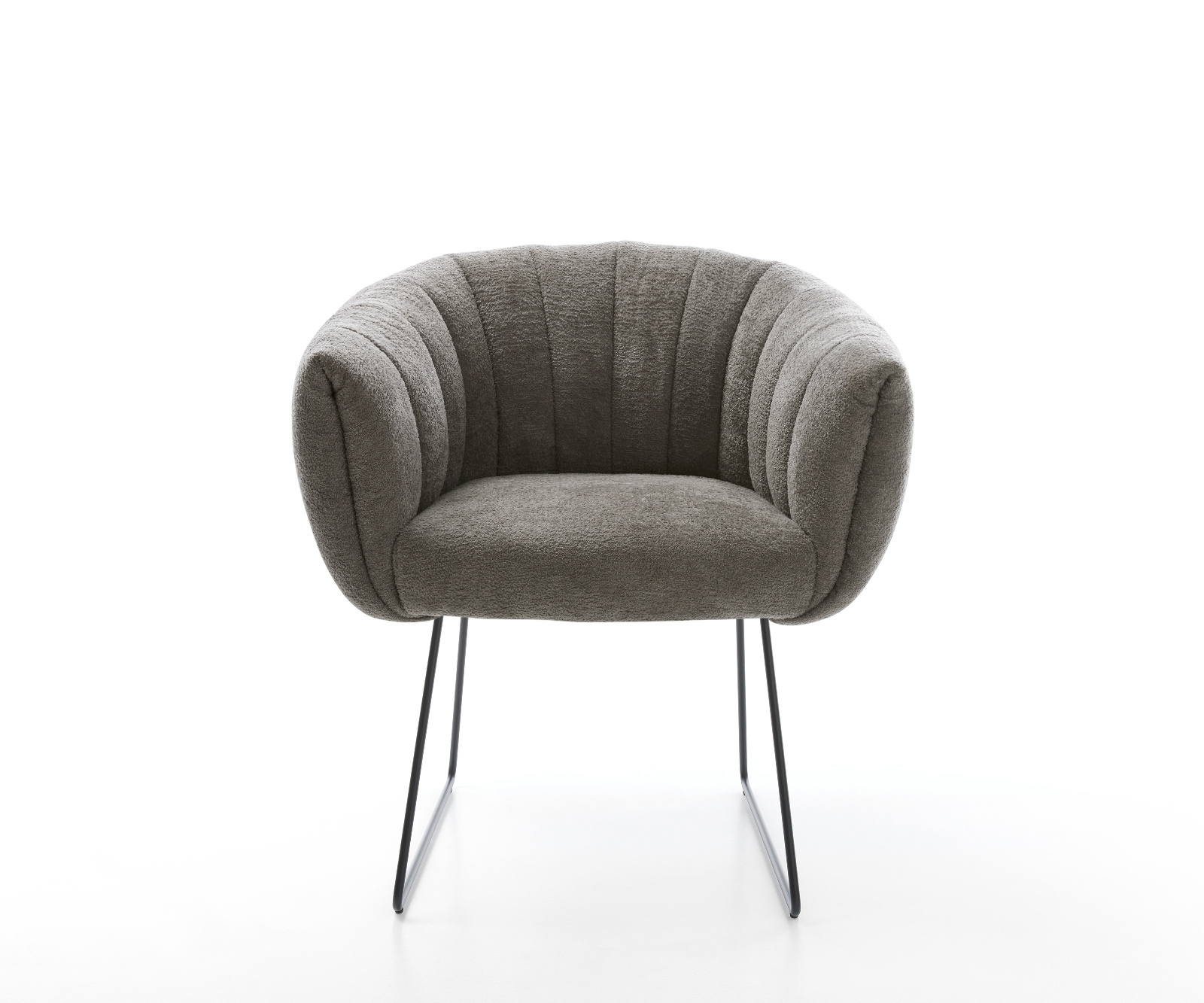 Étkezőszék Jada-Flex bouclé puha sötét bézs vékony láb fekete zsákrugó - Image 2