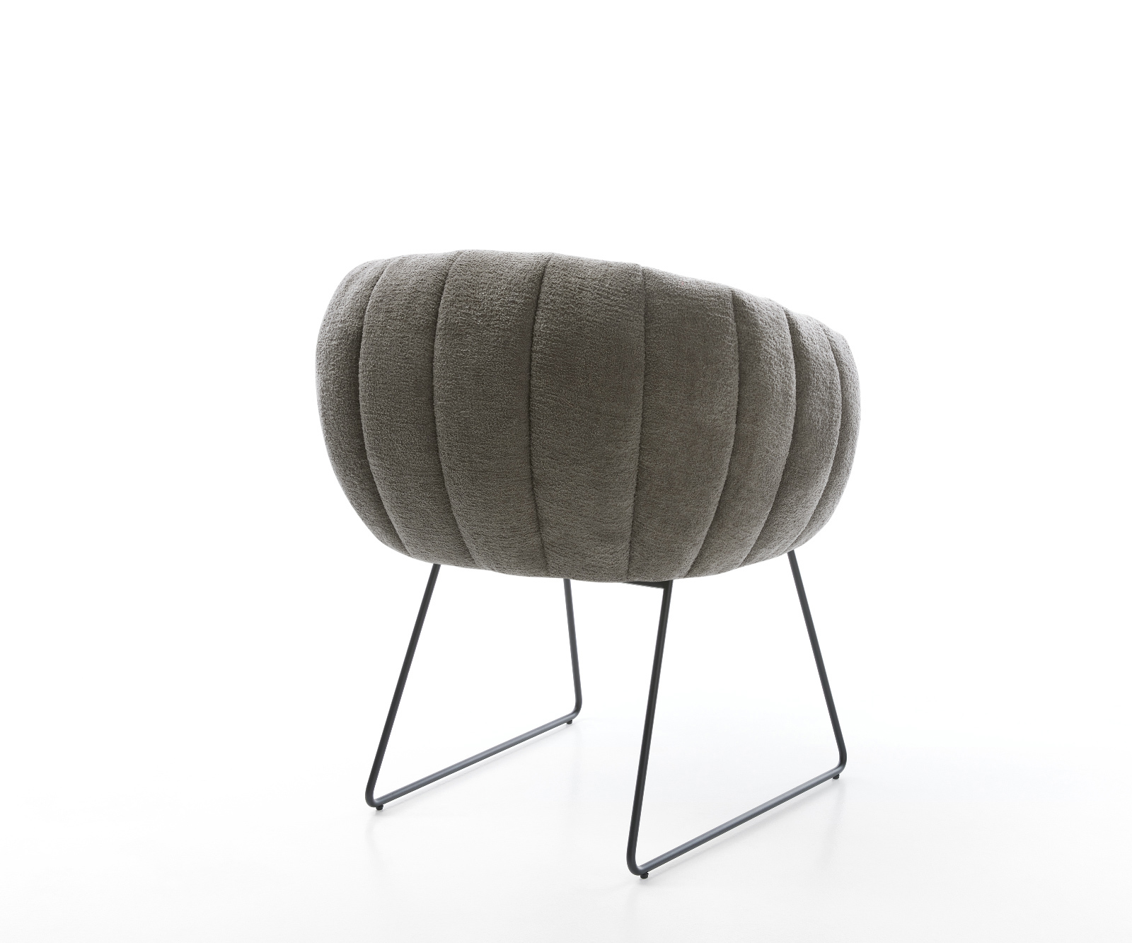 Étkezőszék Jada-Flex bouclé puha sötét bézs vékony láb fekete zsákrugó - Image 5