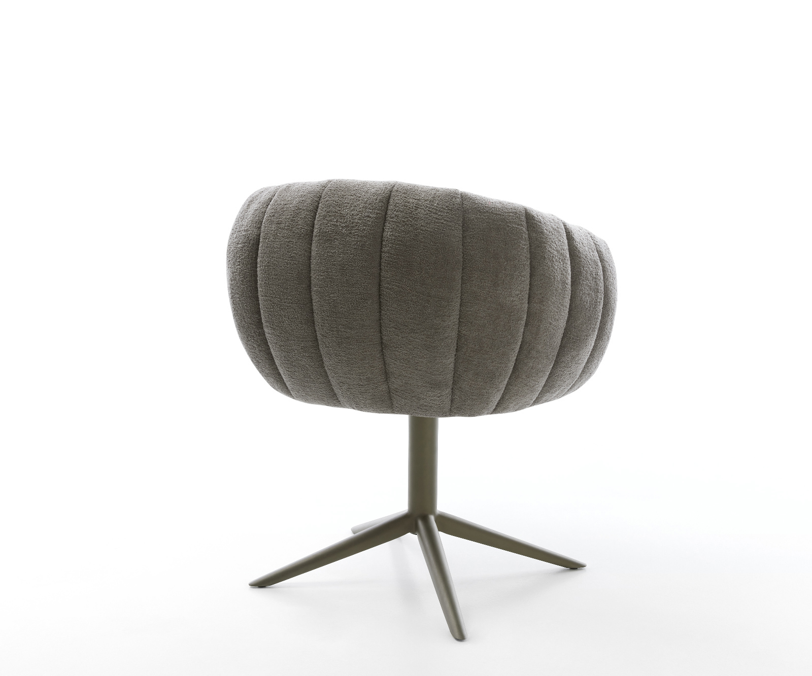 Étkezőszék Jada-Flex bouclé puha sötét bézs kereszt láb titánszínű hatvan fokban forgatható billenő zsákrugós - Image 5