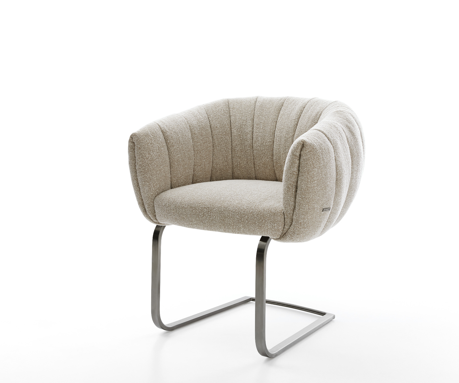 Étkezőszék Jada-Flex szövött szövet puha bézs konzolos lapos antracit zsákrugó