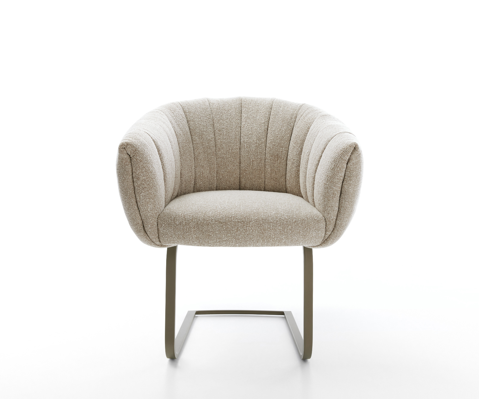 Étkezőszék Jada-Flex szövött szövet puha bézs konzolos lapos láb titán színű hatású zsákrugós - Image 2