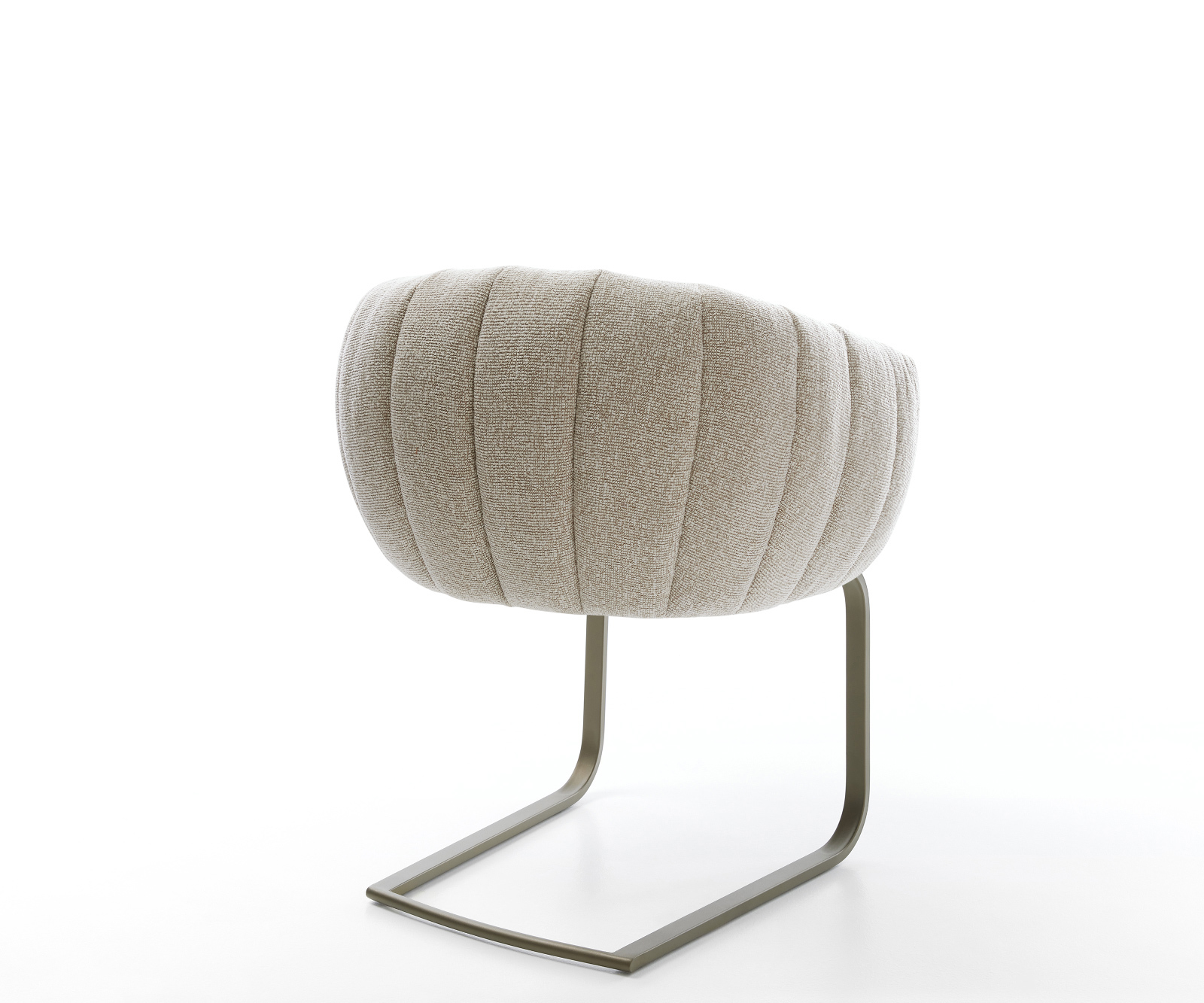 Étkezőszék Jada-Flex szövött szövet puha bézs konzolos lapos láb titán színű hatású zsákrugós - Image 5