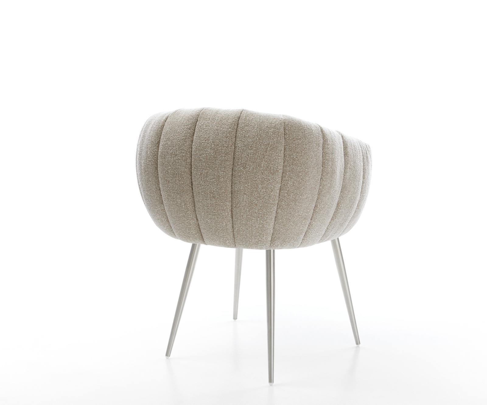 Étkezőszék Jada-Flex szövött szövet puha bézs 4 láb kúpos rozsdamentes acél zsákrugó - Image 5