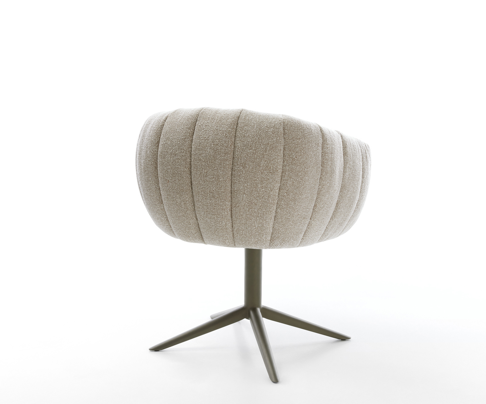 Étkezőszék Jada-Flex szövött szövet puha bézs kereszt láb titánszínű hatvan fokban forgatható billenő zsákrugós matrac - Image 5