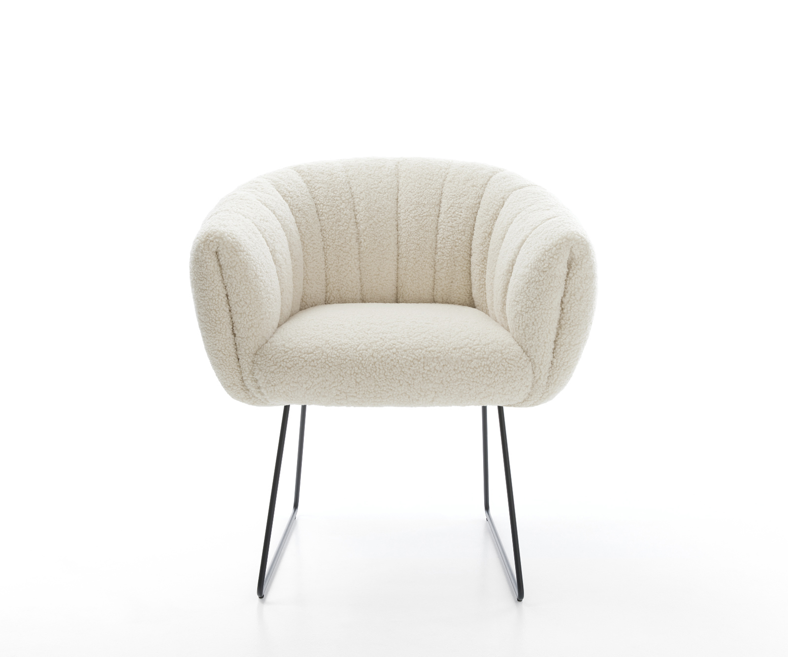 Étkezőszék Jada-Flex teddy szövet bézs fekete vékony láb zsákrugós - Image 2